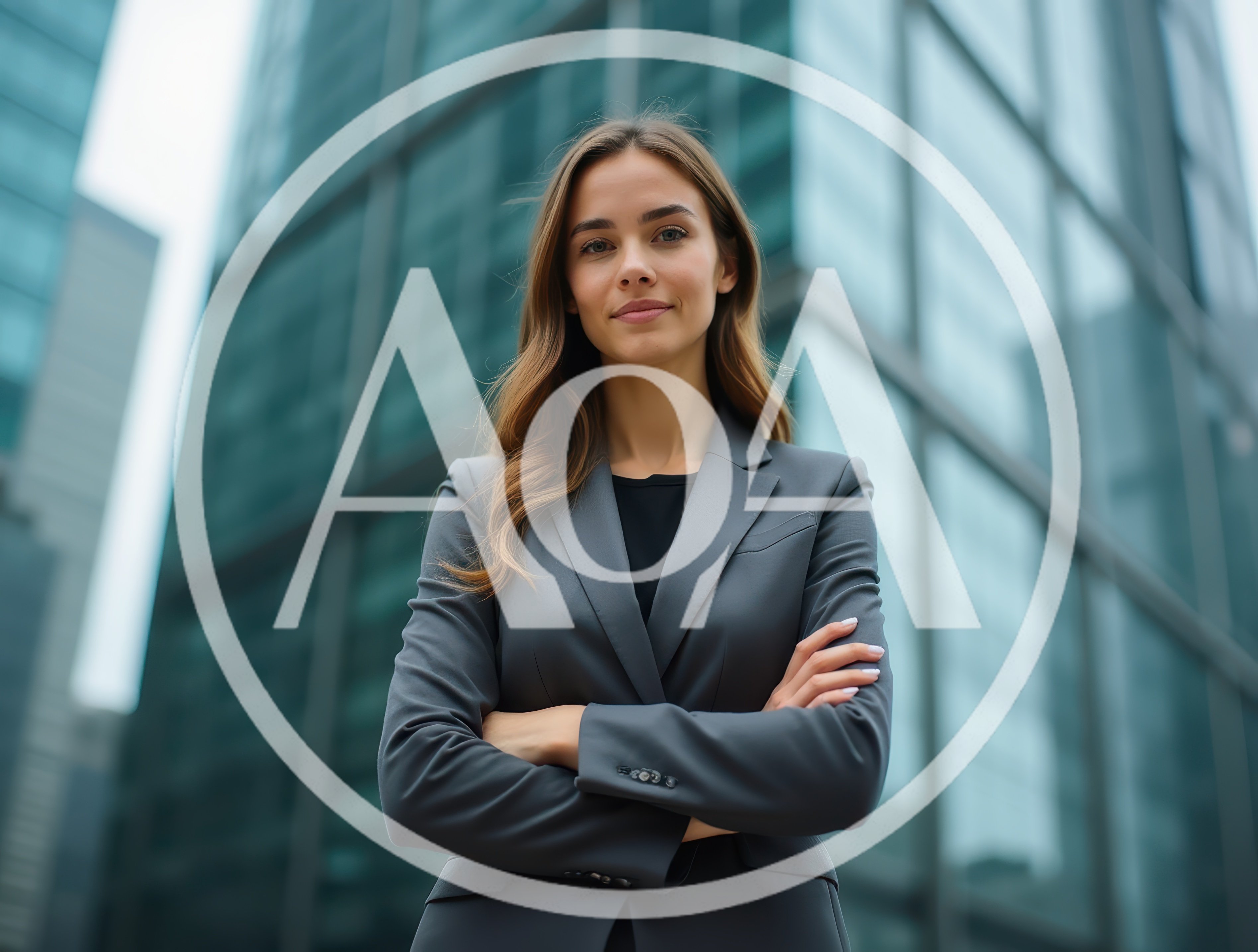 Professional Businesswoman Standing With Arms Crossed In City