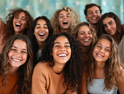 Group Of Diverse Friends Laughing Together
