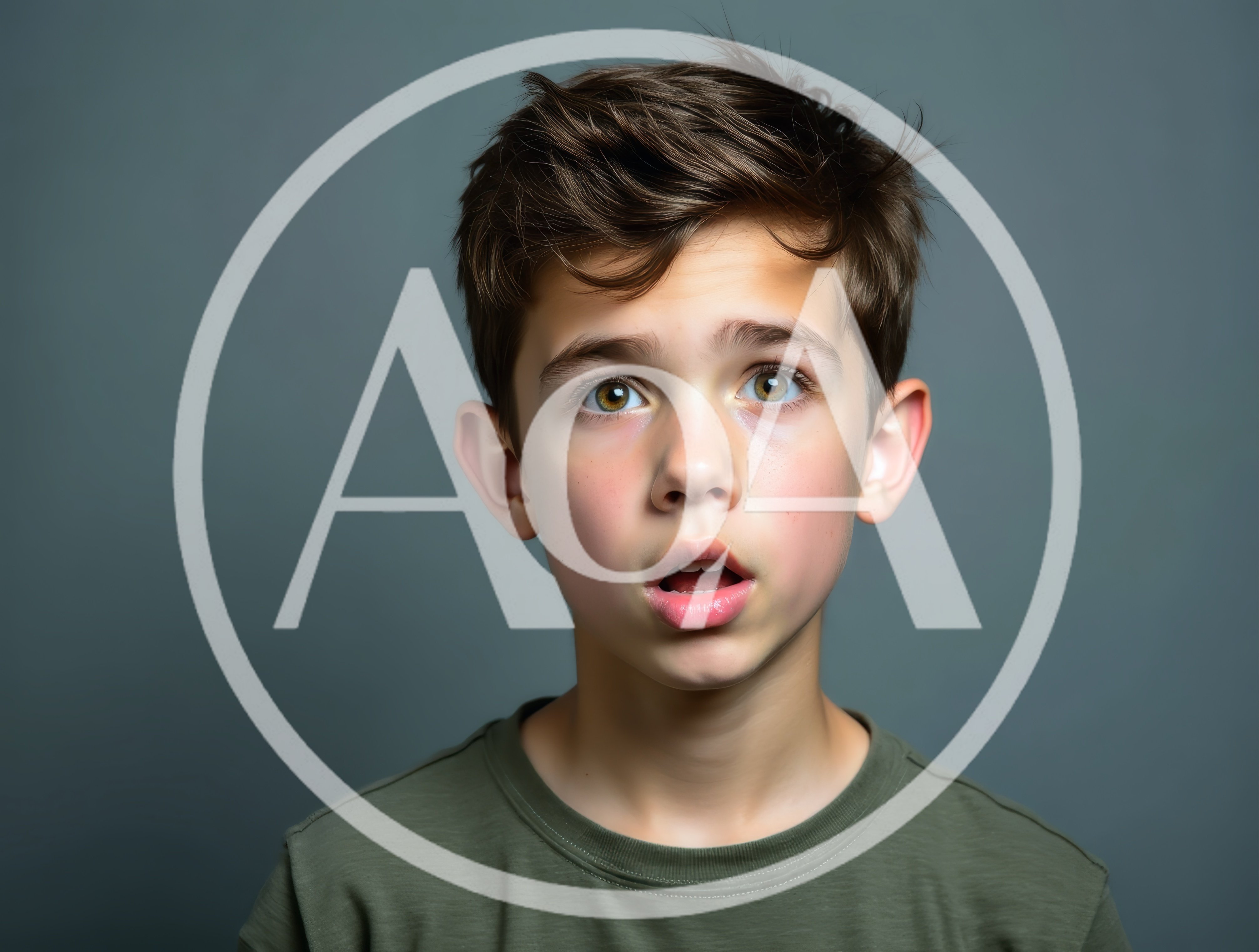 Portrait Of A Surprised Young Boy