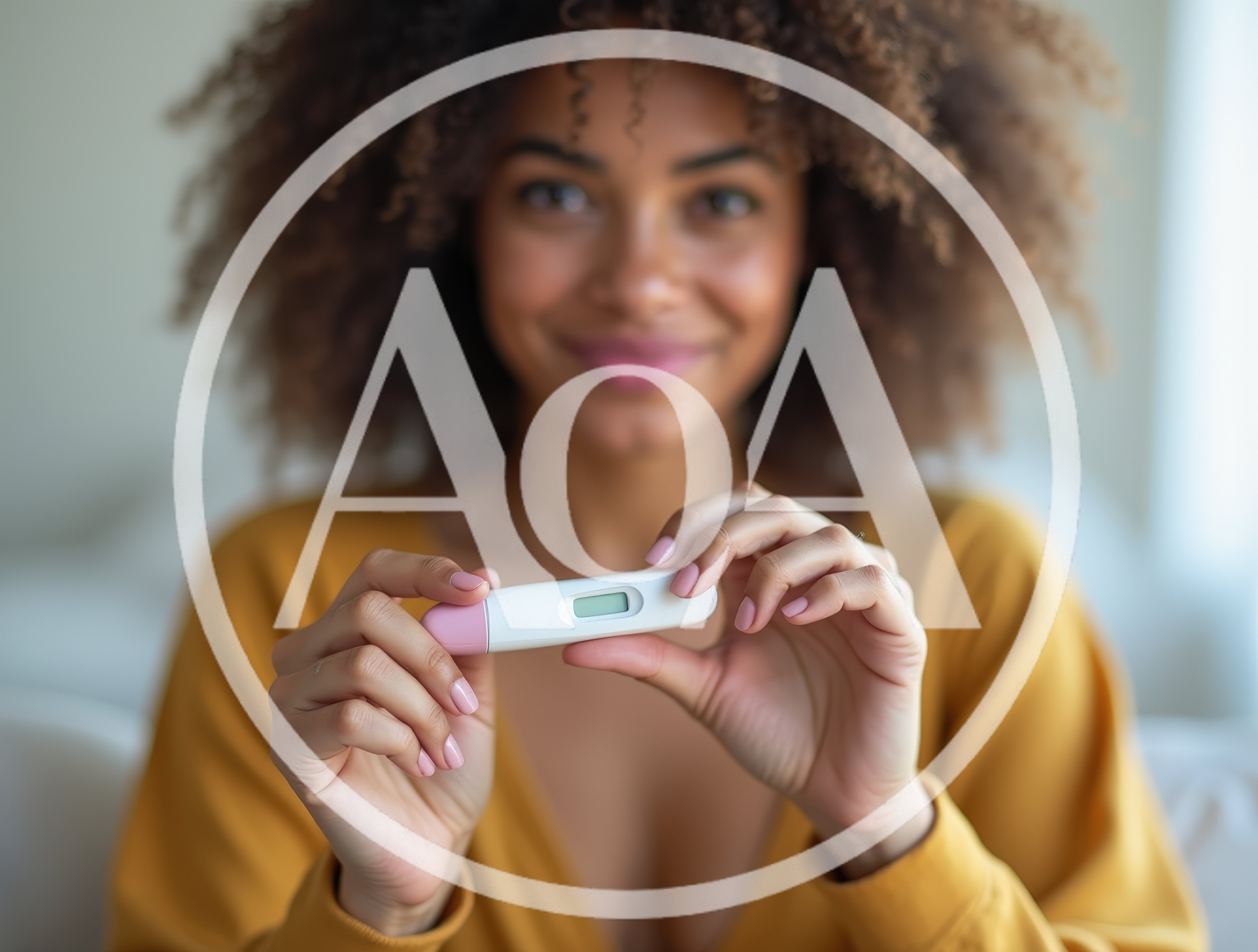 Young Woman Holding A Digital Pregnancy Test
