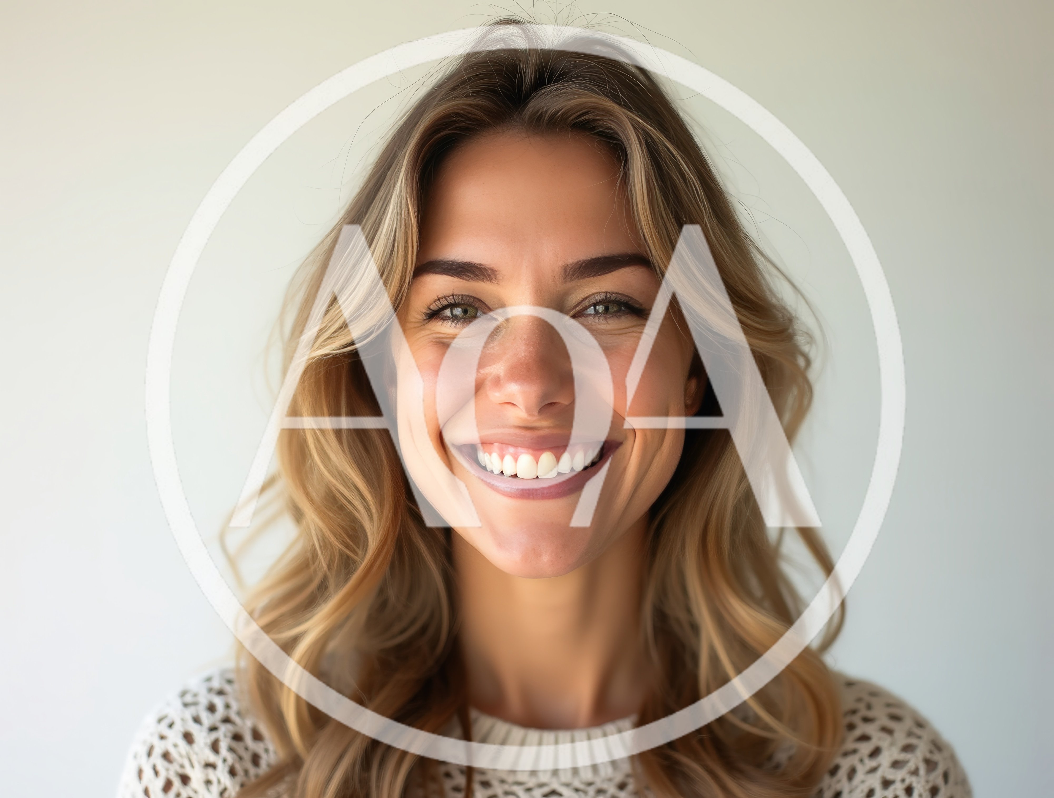 Portrait Of A Smiling Blonde Woman