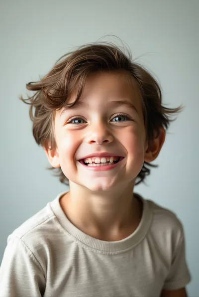Portrait Of A Happy Young Boy Smiling