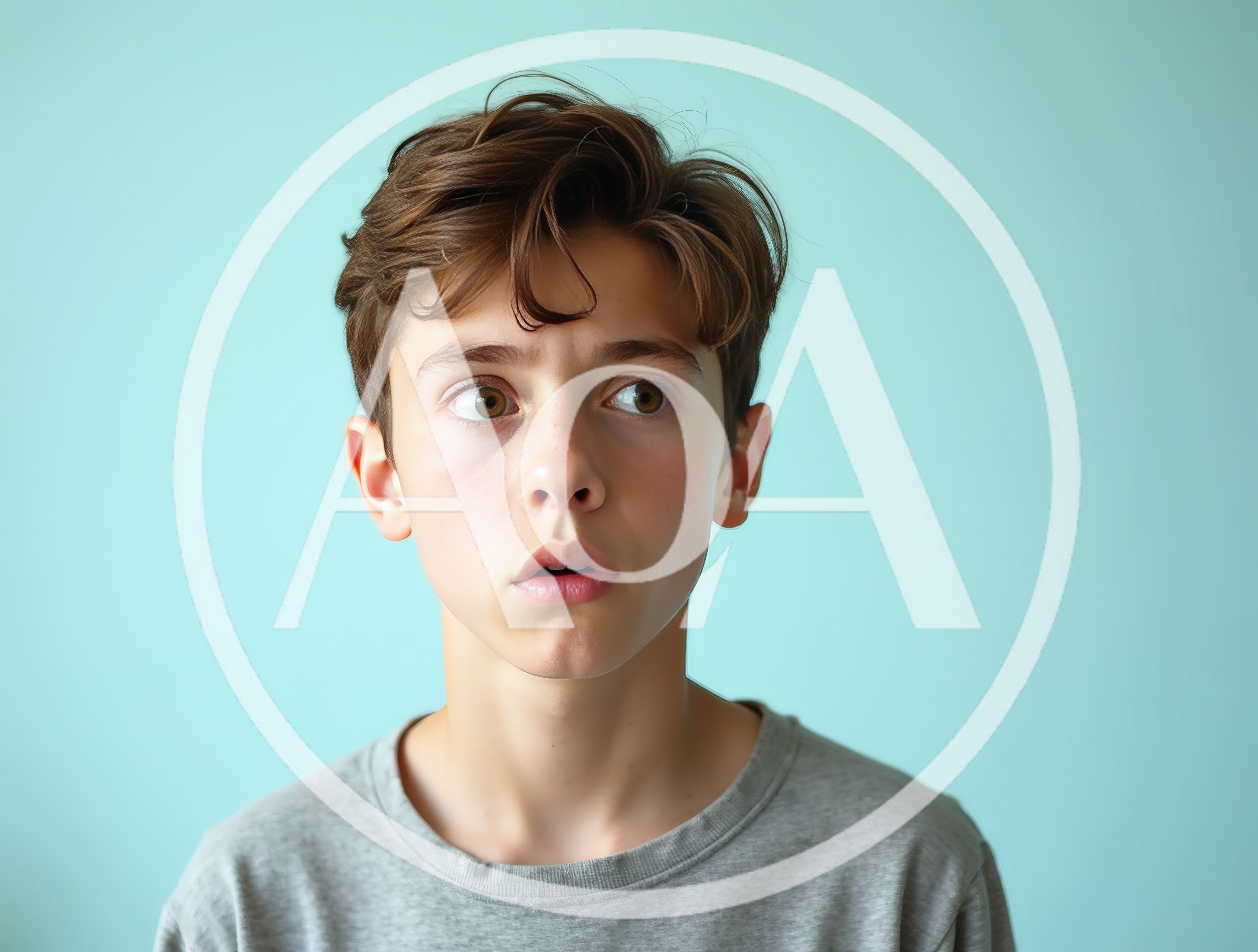 Portrait Of A Surprised Young Boy