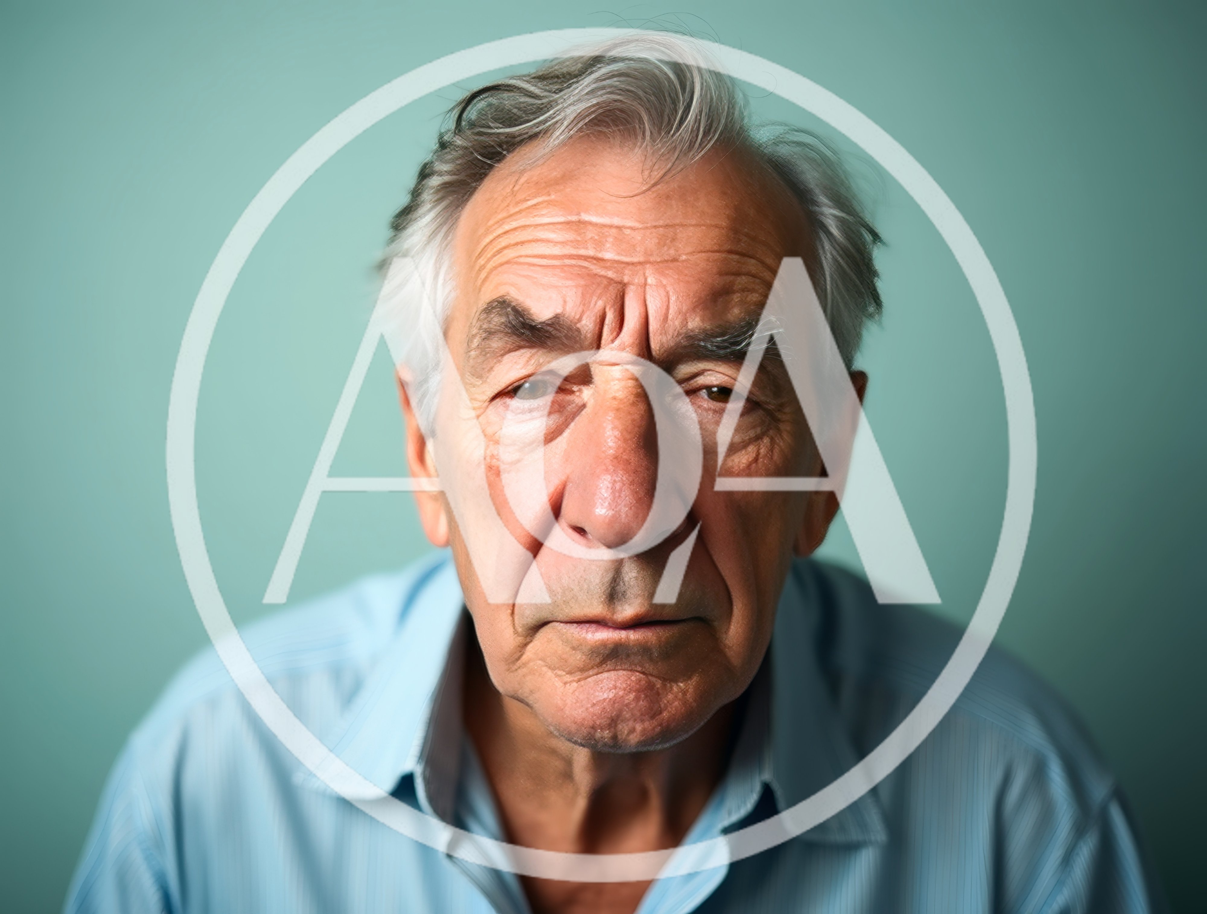 Portrait Of An Elderly Man With A Serious Expression