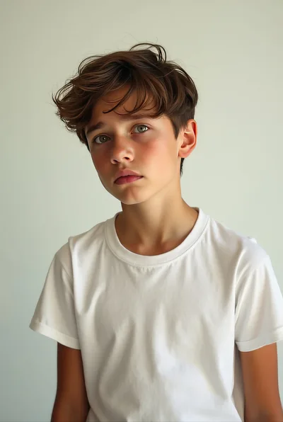 Portrait Of A Young Boy With Messy Hair