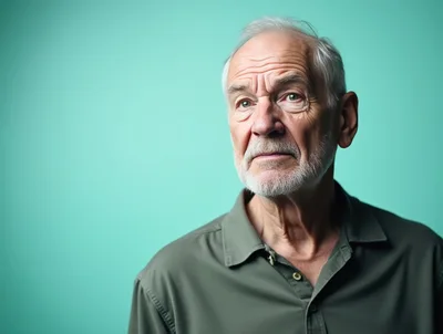 Portrait Of An Elderly Man With Gray Hair