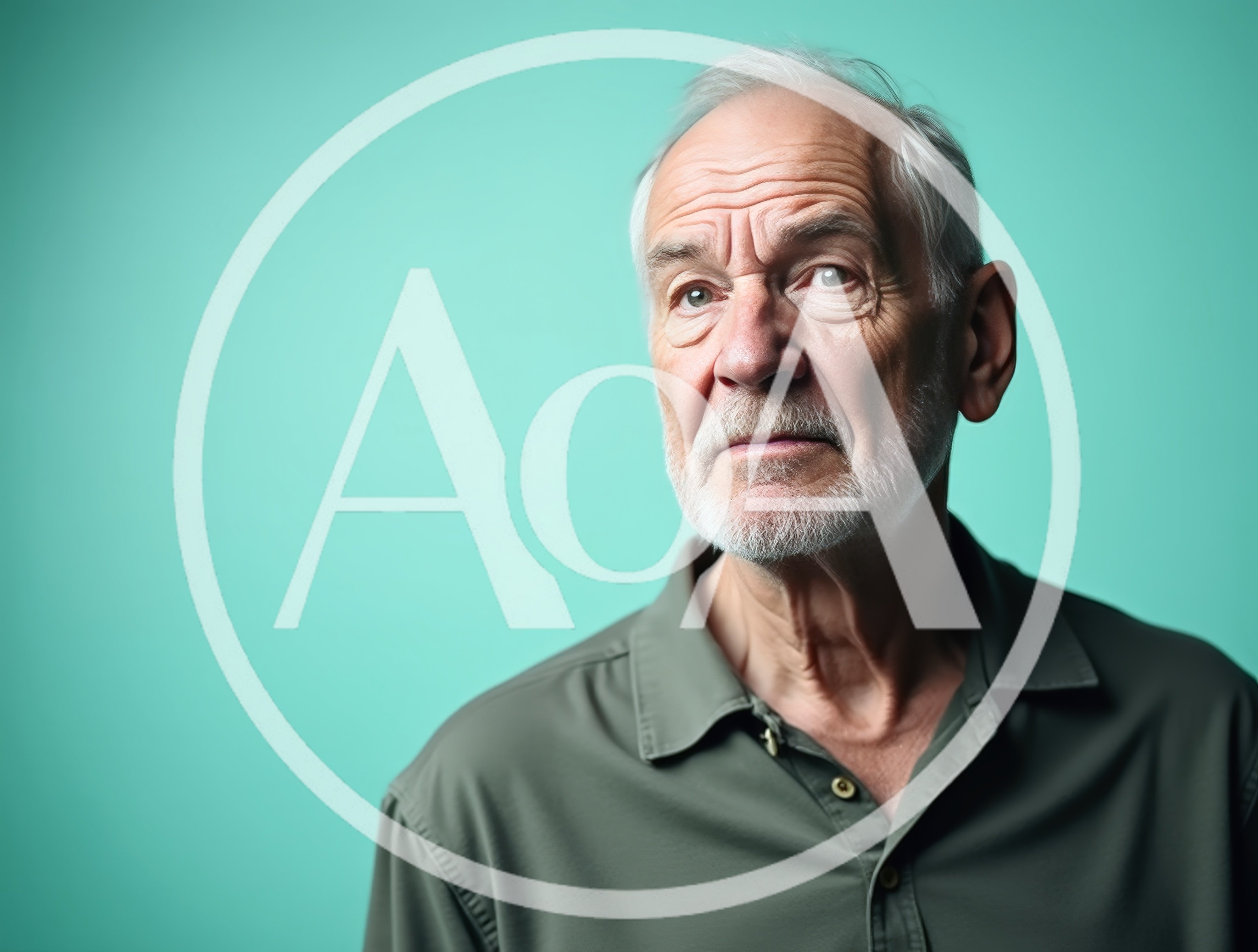 Portrait Of An Elderly Man With Gray Hair