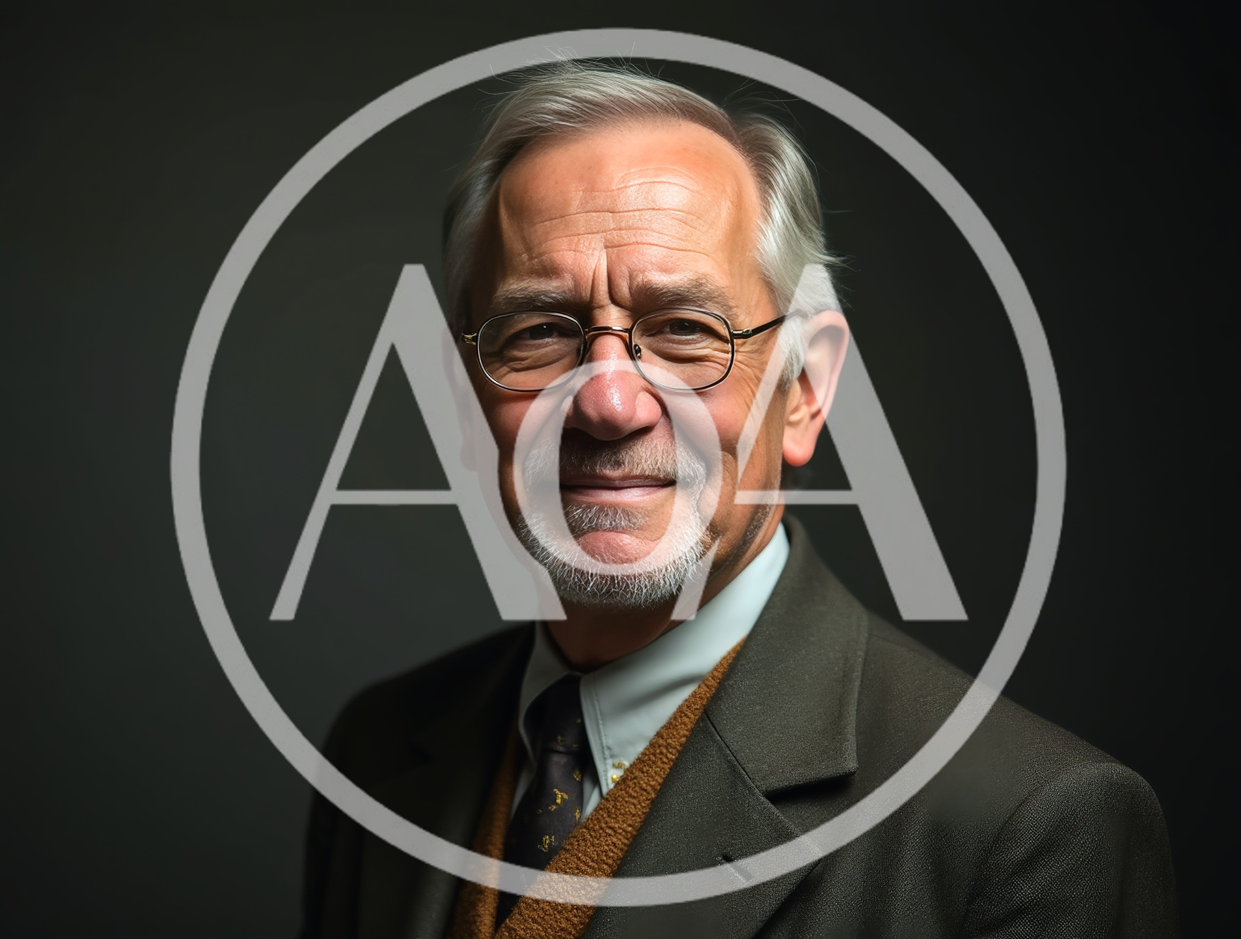 Portrait Of A Distinguished Elderly Man In Glasses