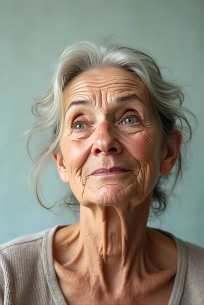 Portrait Of An Elderly Woman With Silver Hair
