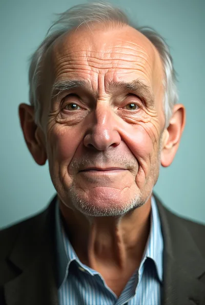 Portrait Of An Elderly Man With Gray Hair