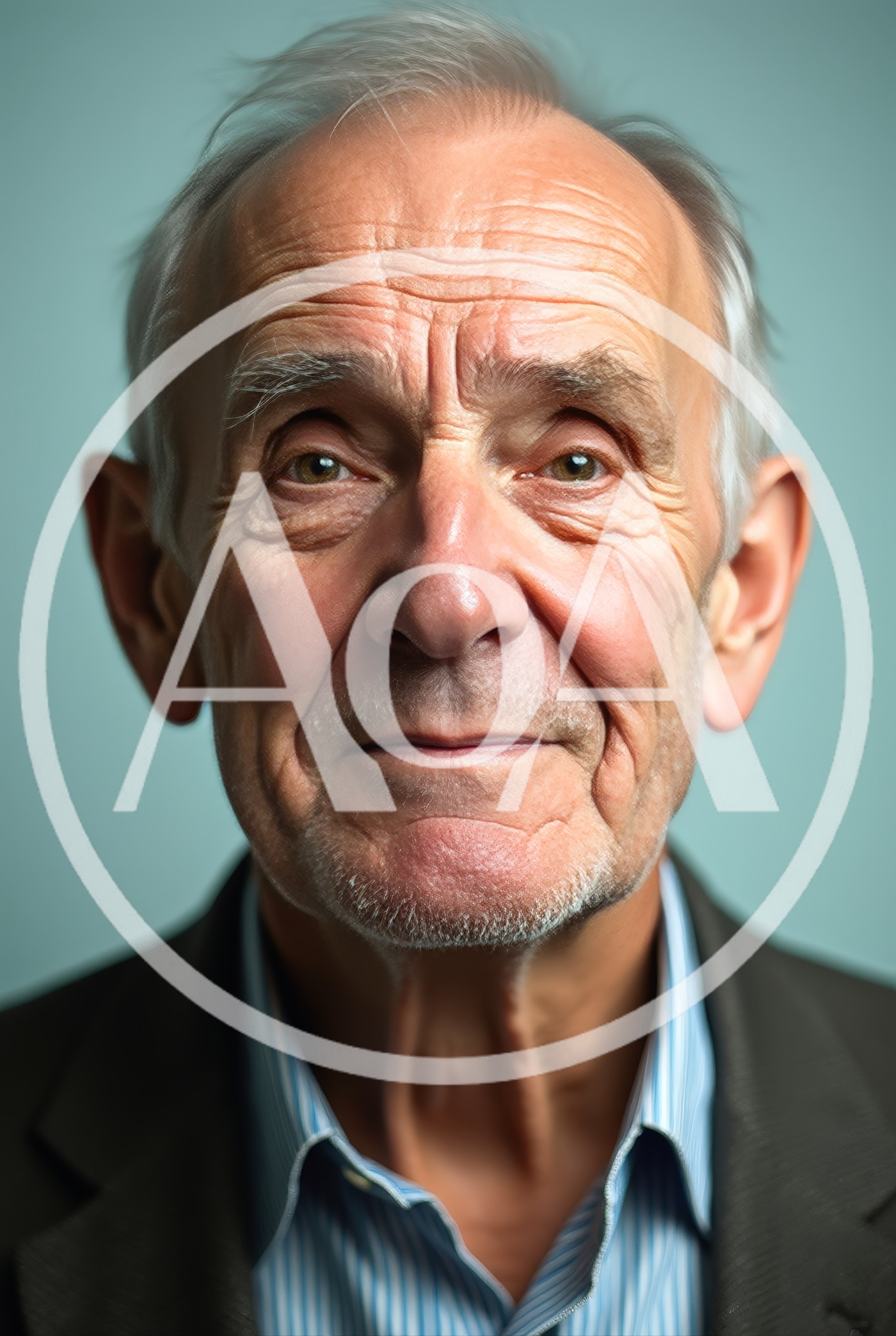 Portrait Of An Elderly Man With Gray Hair