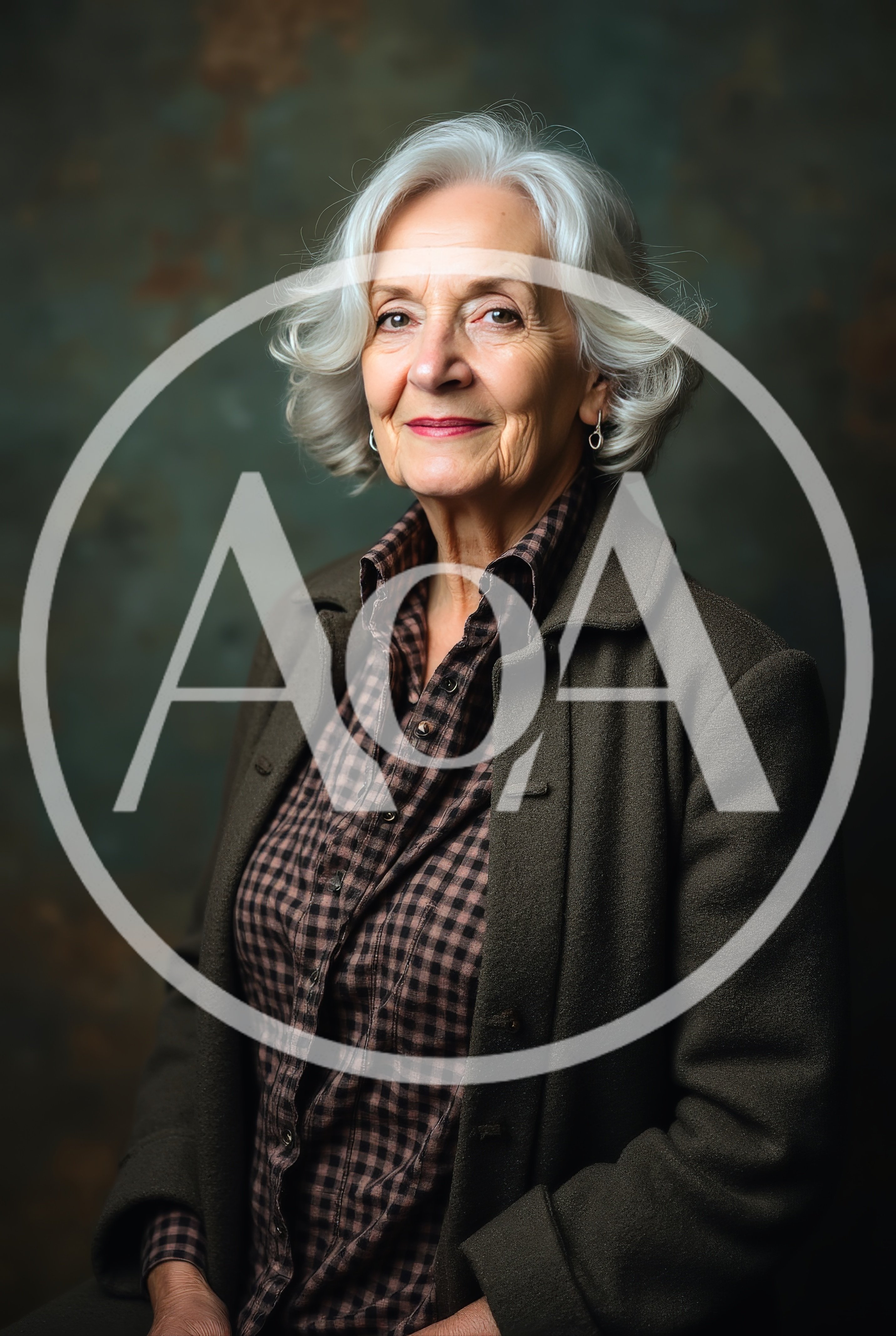 Portrait Of An Elegant Senior Woman In Studio