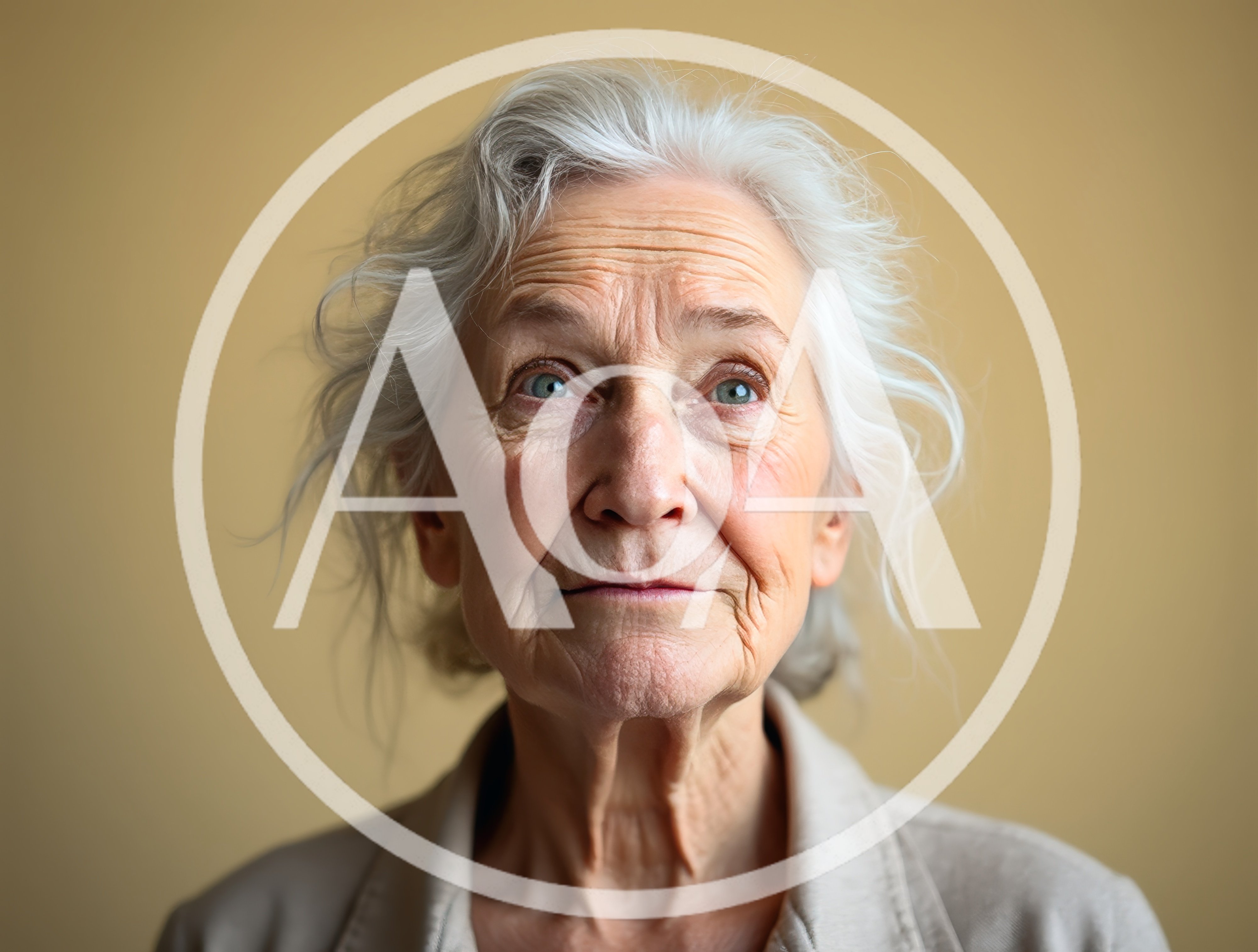 Portrait Of An Elderly Woman With Silver Hair