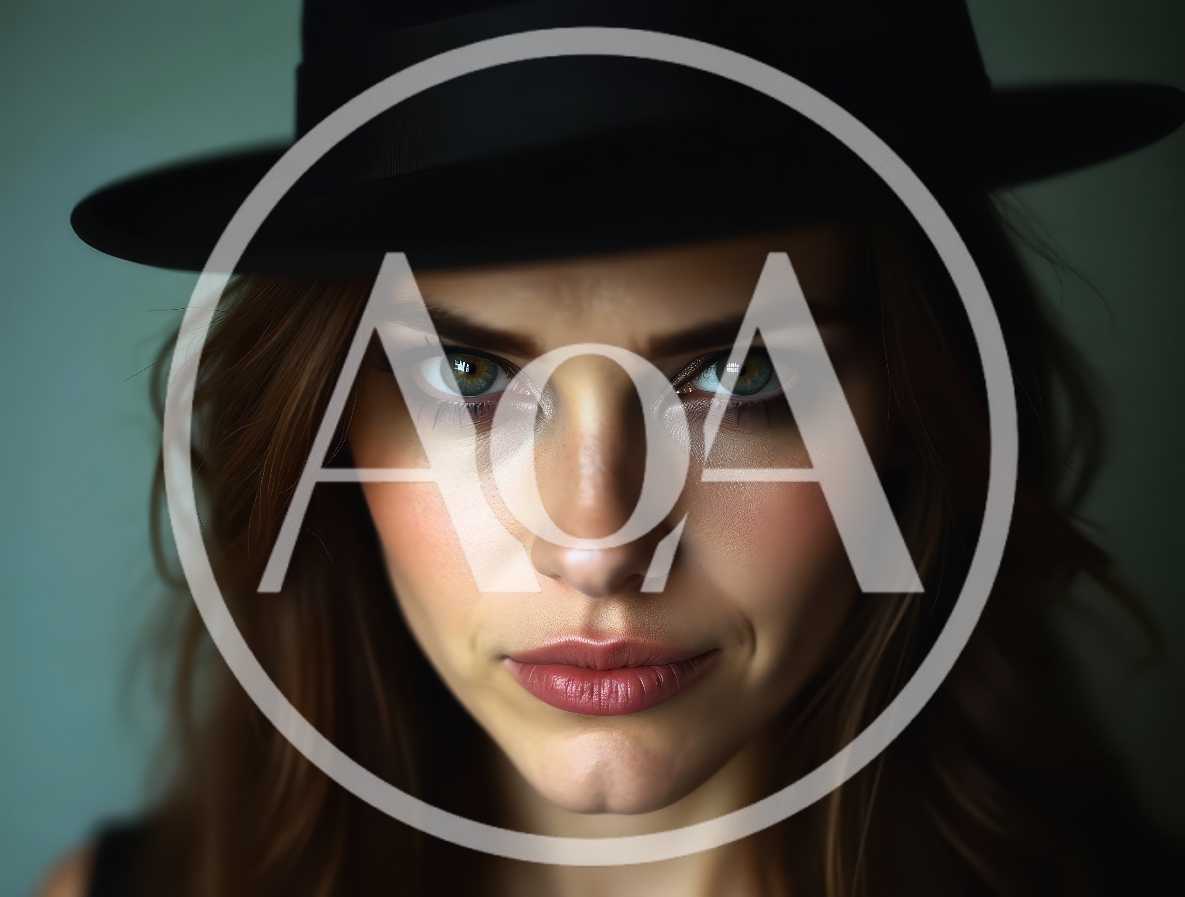Portrait Of A Mysterious Woman Wearing A Fedora