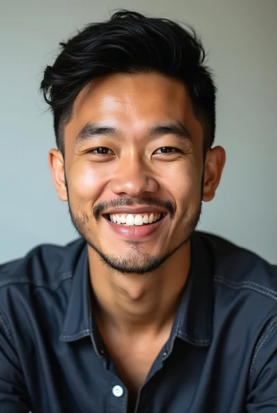 Portrait Of A Smiling Young Asian Man