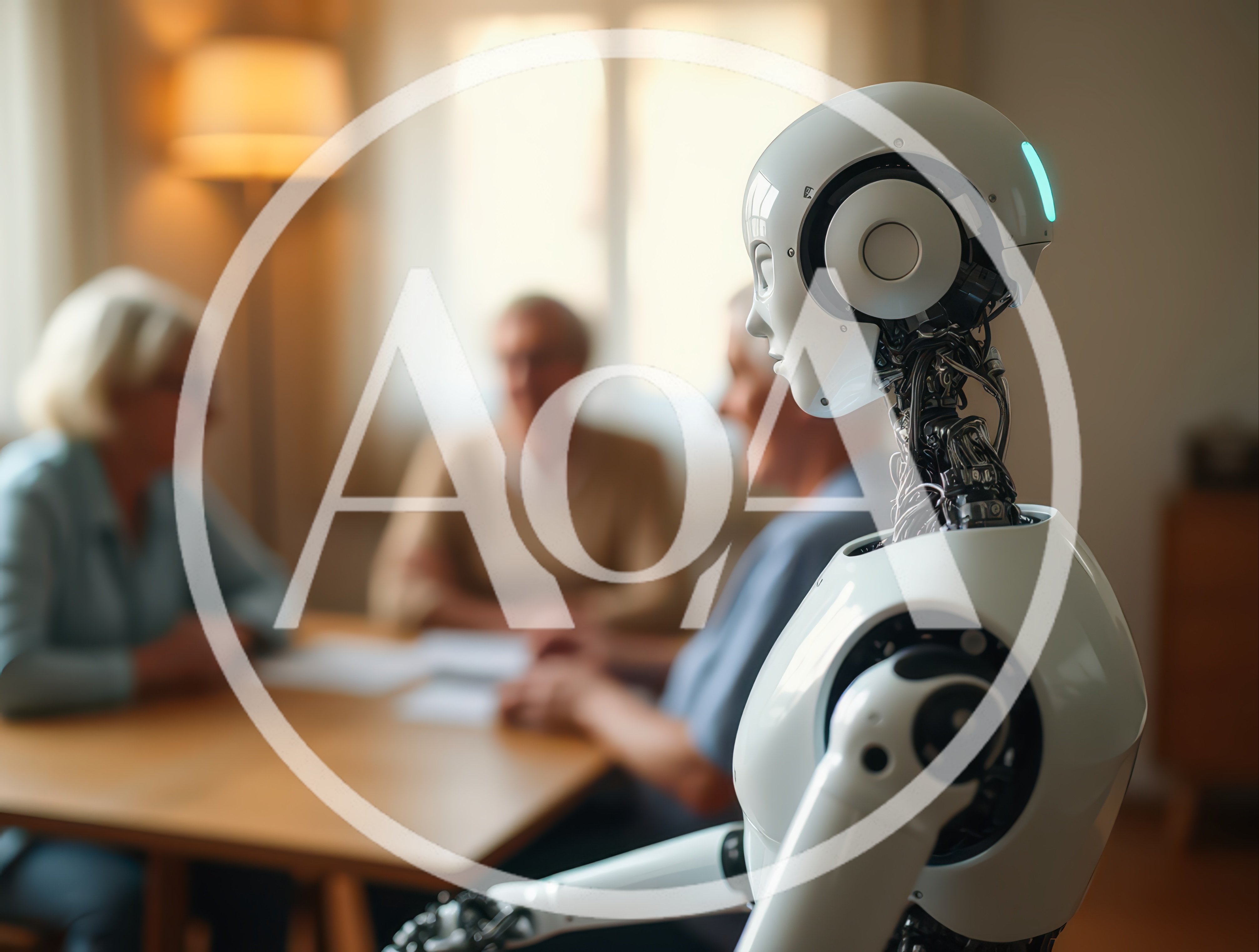 Humanoid Robot Interacting With Elderly People In Living Room