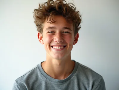 Portrait Of A Smiling Teenage Boy