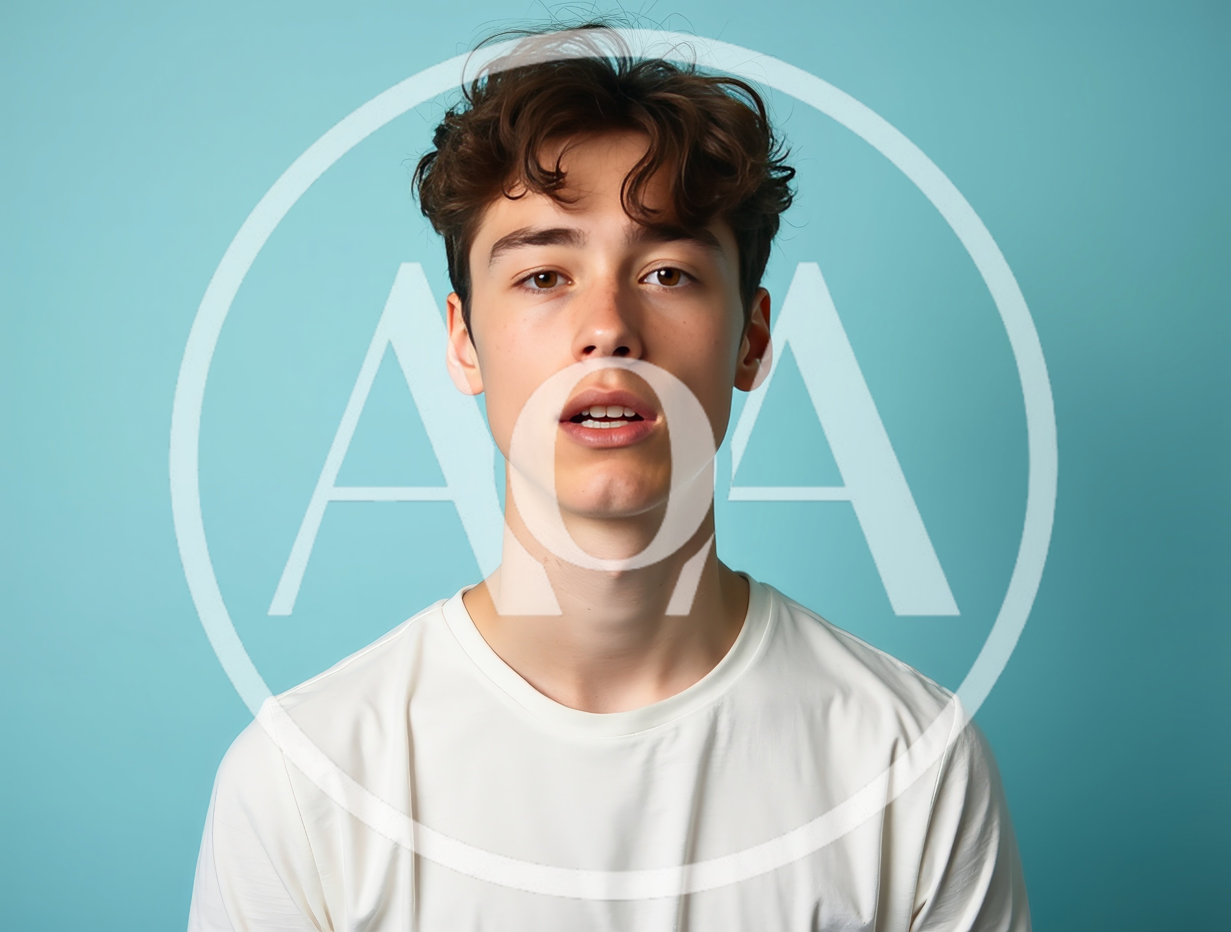 Portrait Of A Young Man With Messy Hair