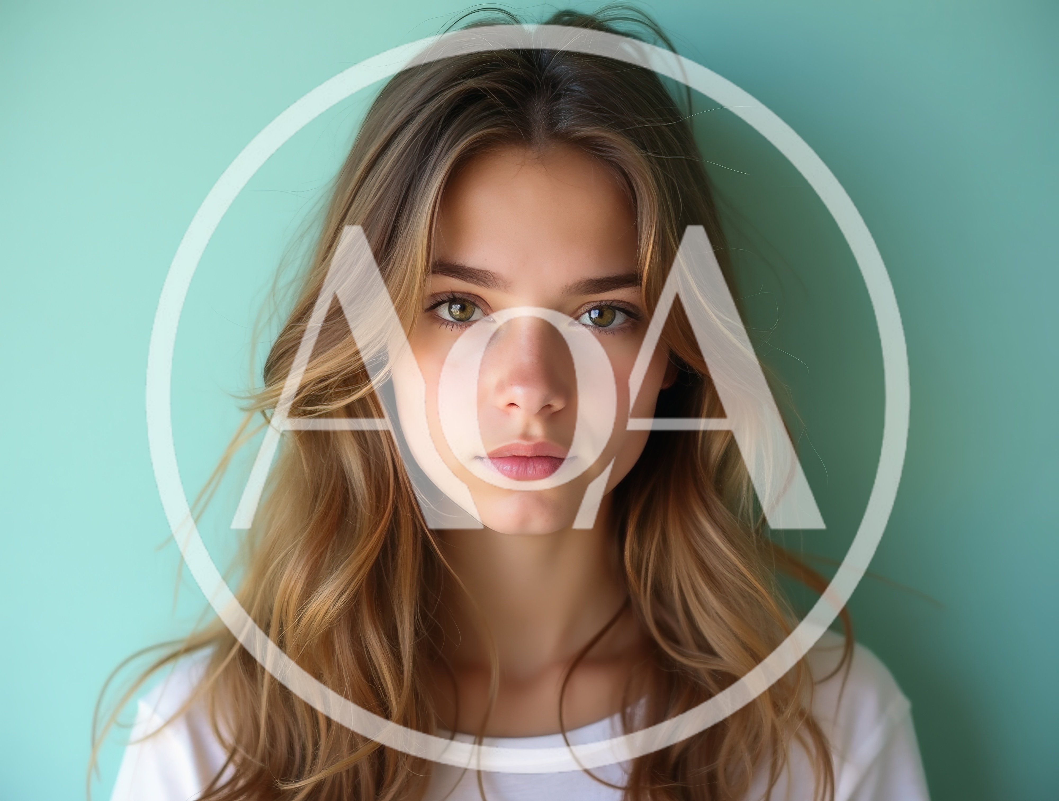 Portrait Of A Young Woman With Wavy Hair