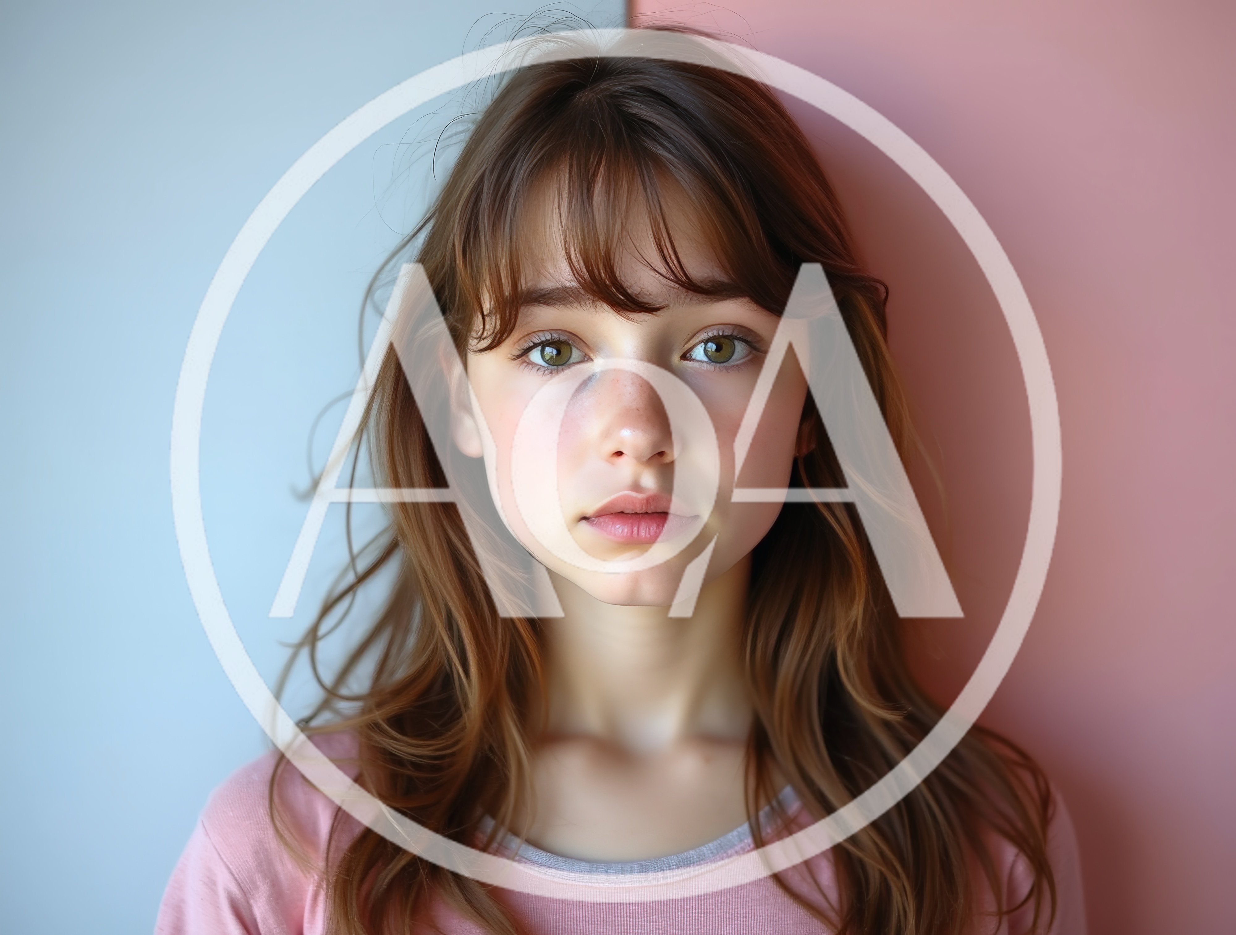 Portrait Of A Young Girl With Brown Hair