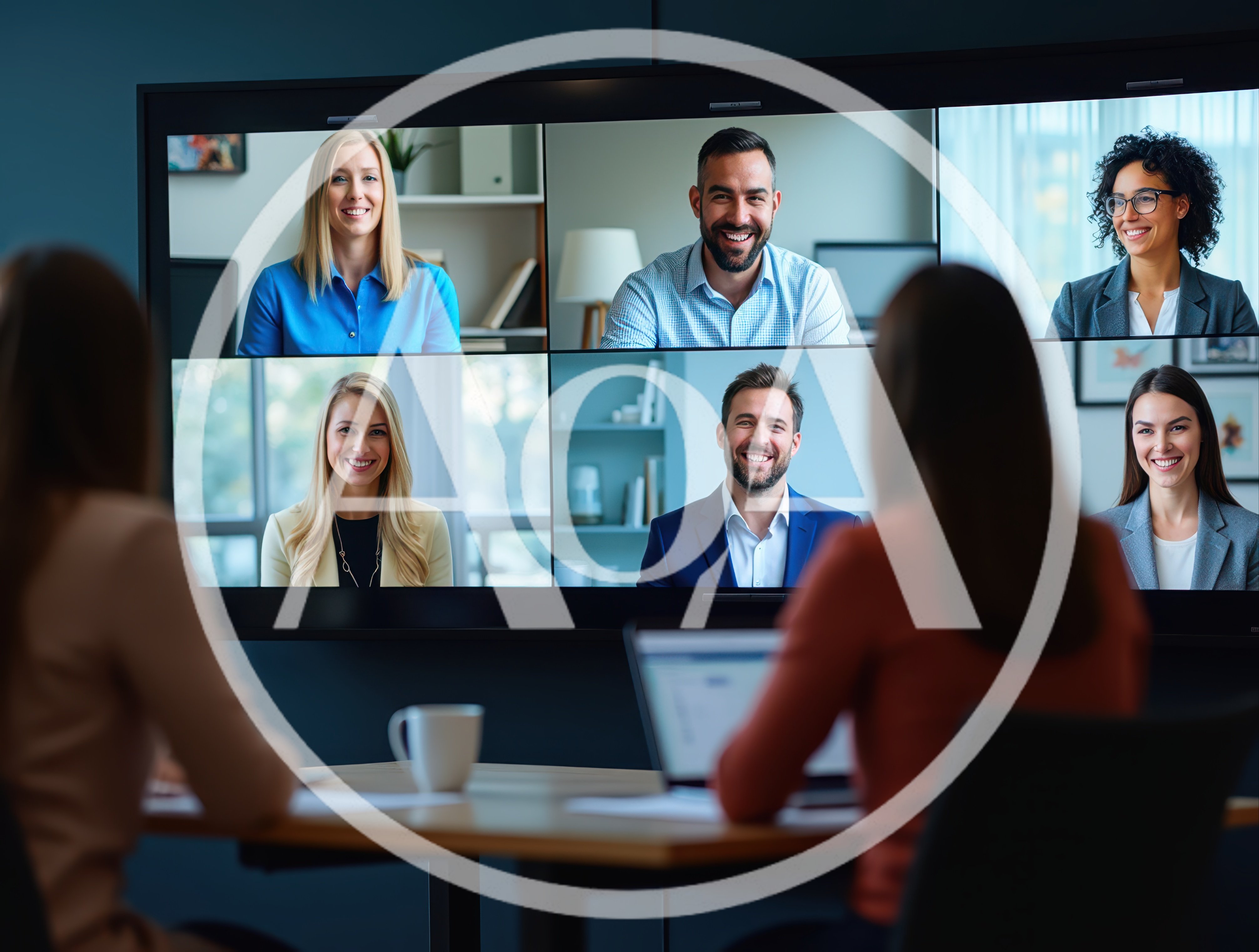 Business Team Participating In A Virtual Video Conference