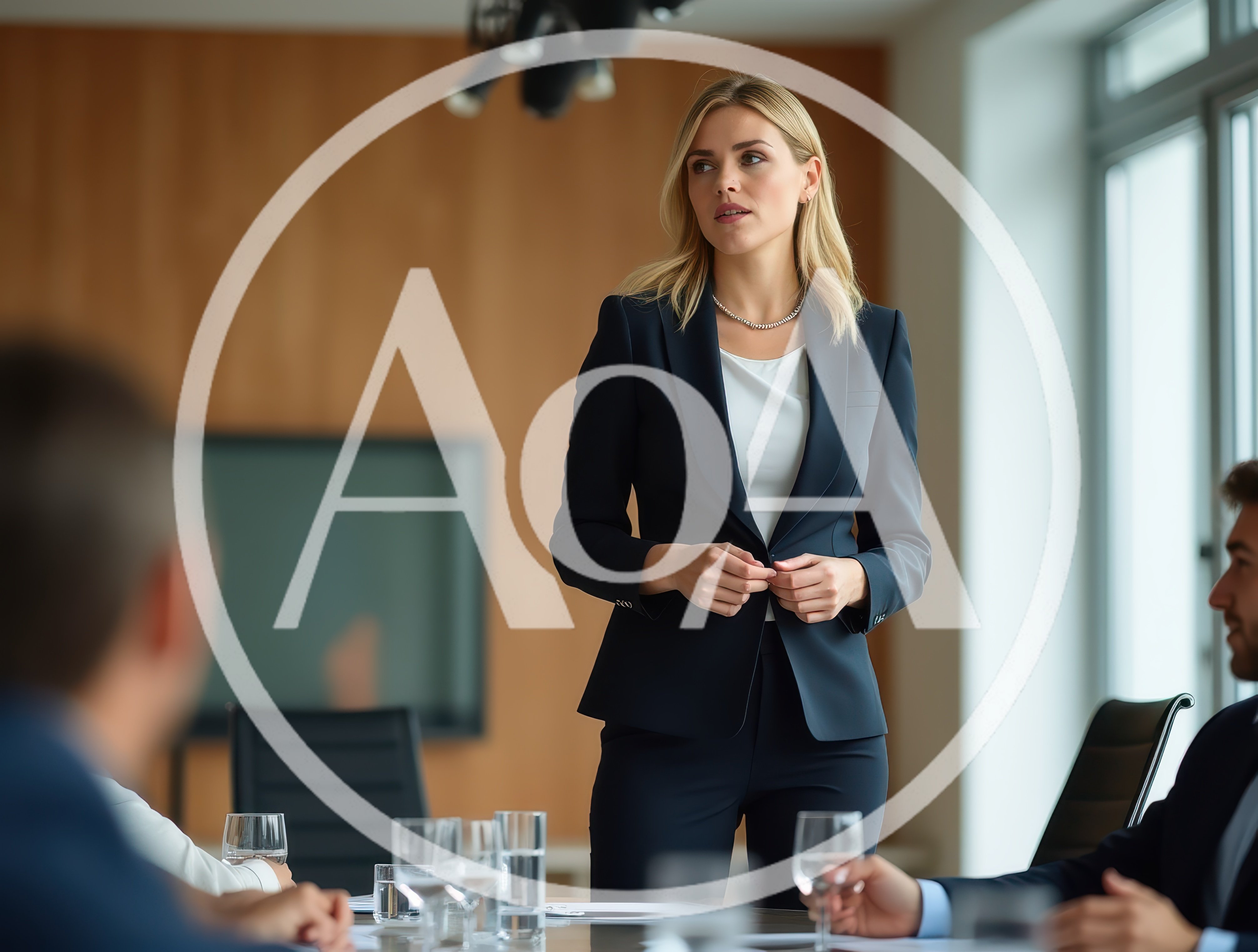 Professional Businesswoman Leading A Corporate Boardroom Meeting