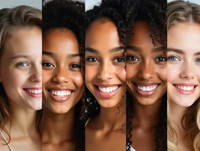 Collage Of Diverse Women Smiling At The Camera