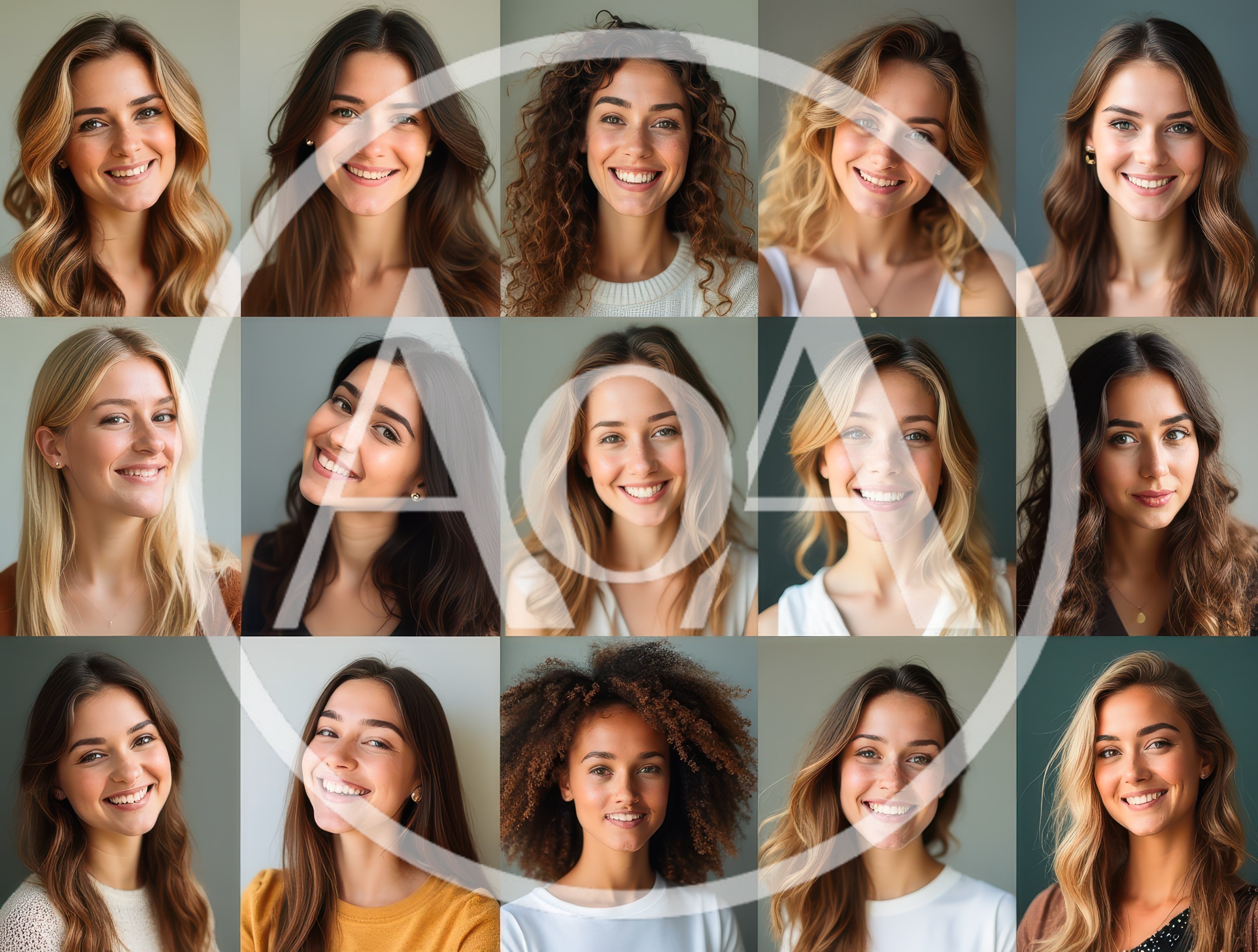 Collage Of Diverse Smiling Women Portraits