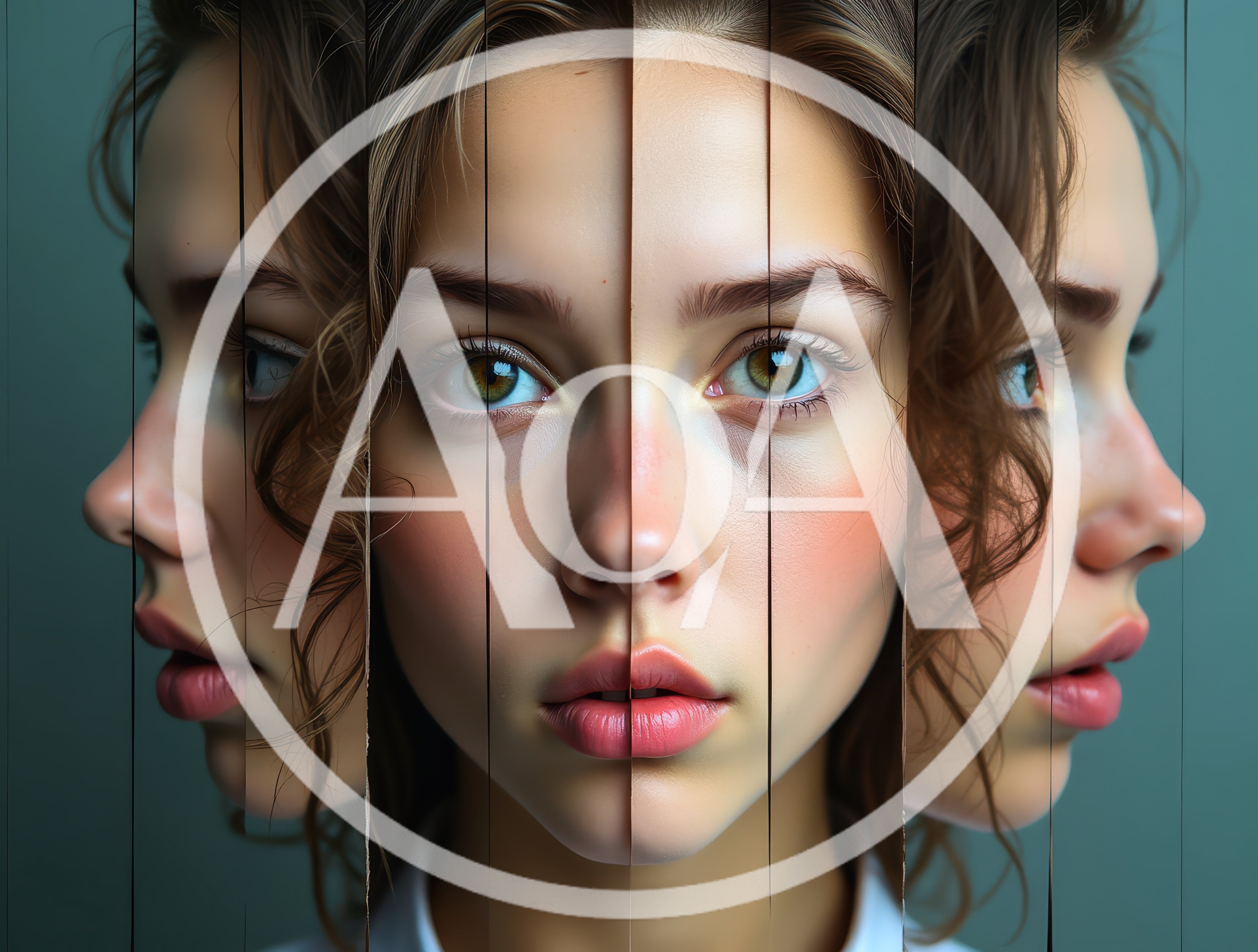 Surreal Portrait Of A Woman With Multiple Perspectives