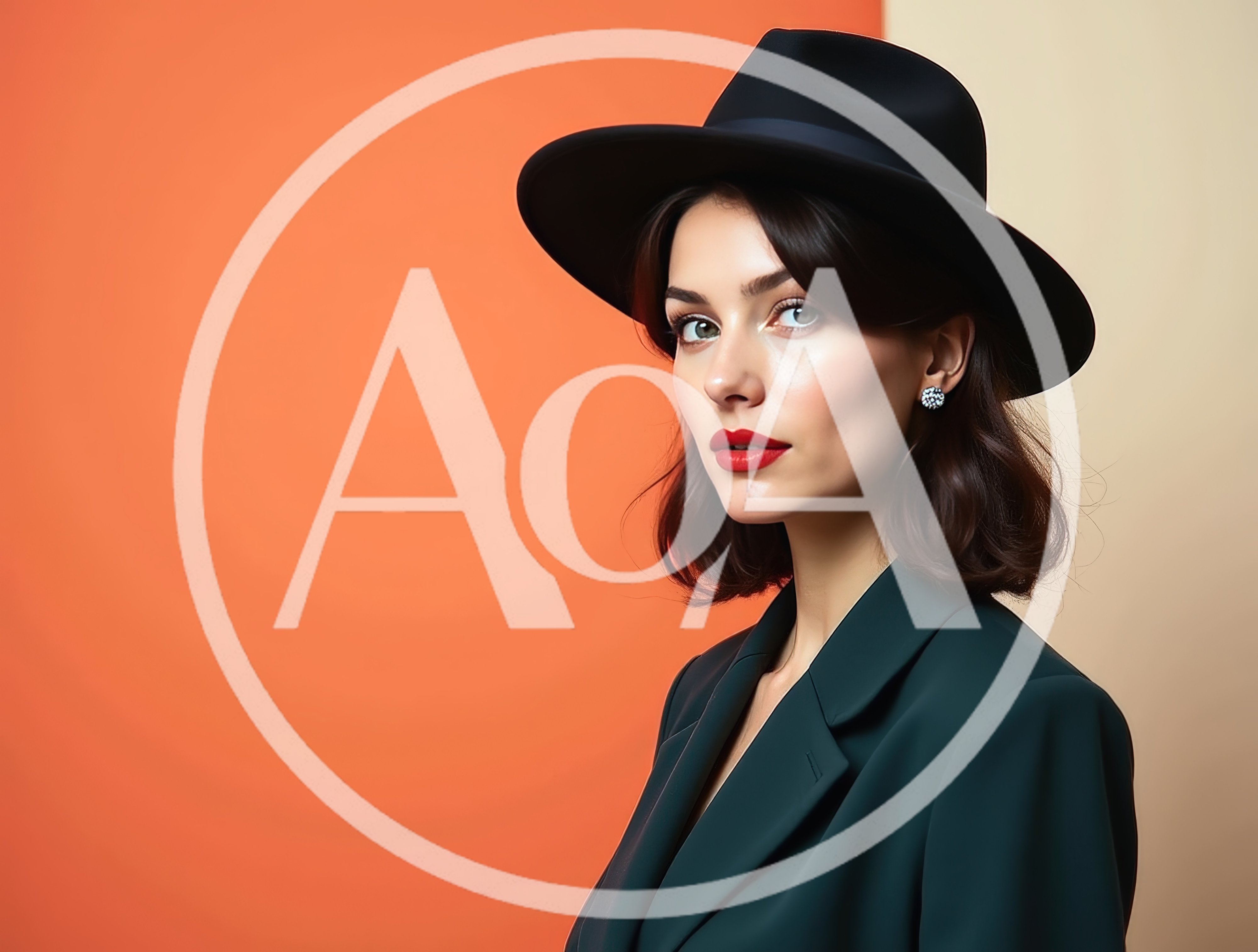 Portrait Of A Stylish Woman In A Fedora Hat