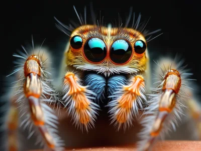 Macro Close Up Of A Jumping Spider
