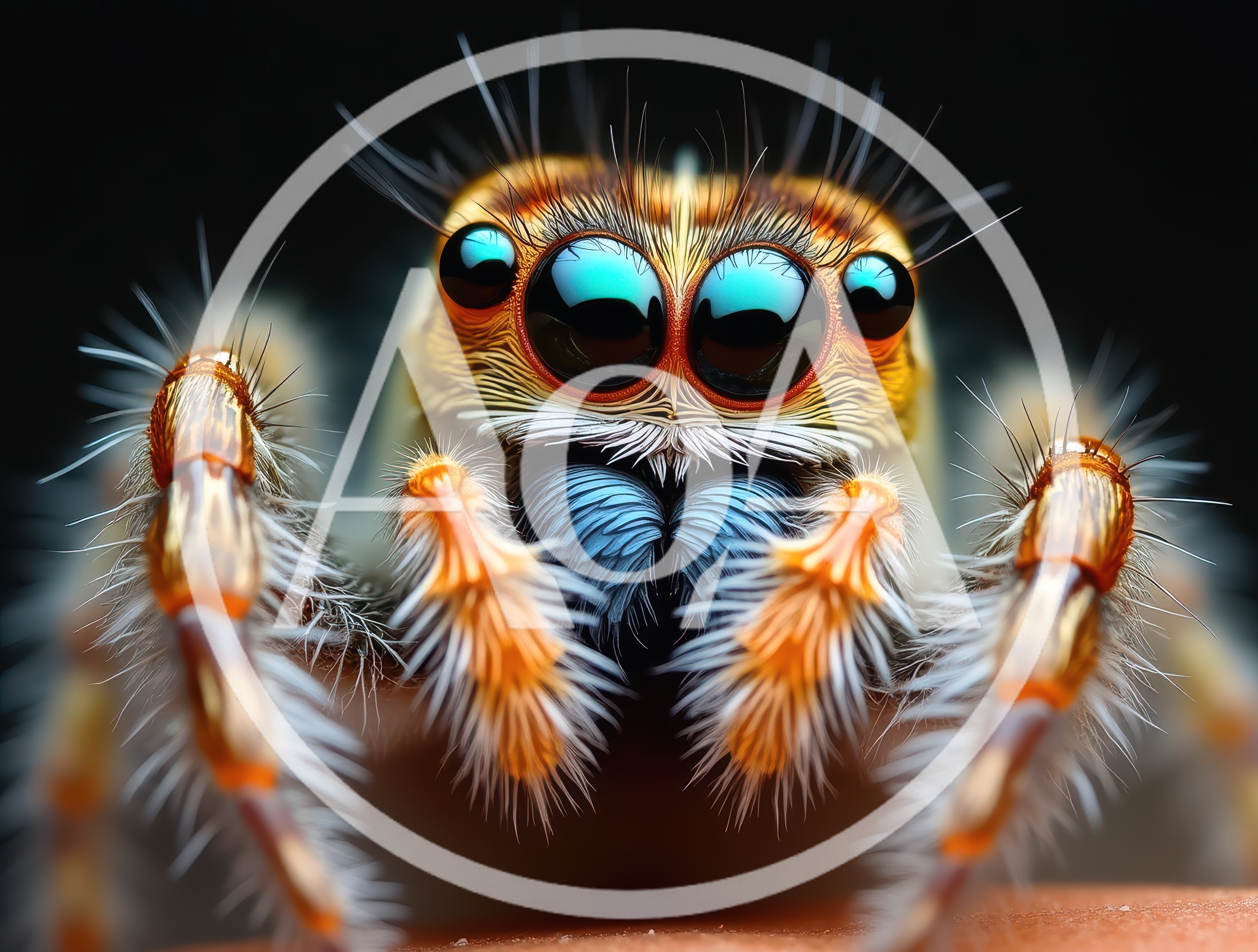 Macro Close Up Of A Jumping Spider