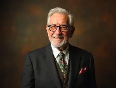 Portrait Of A Distinguished Elderly Man In A Suit