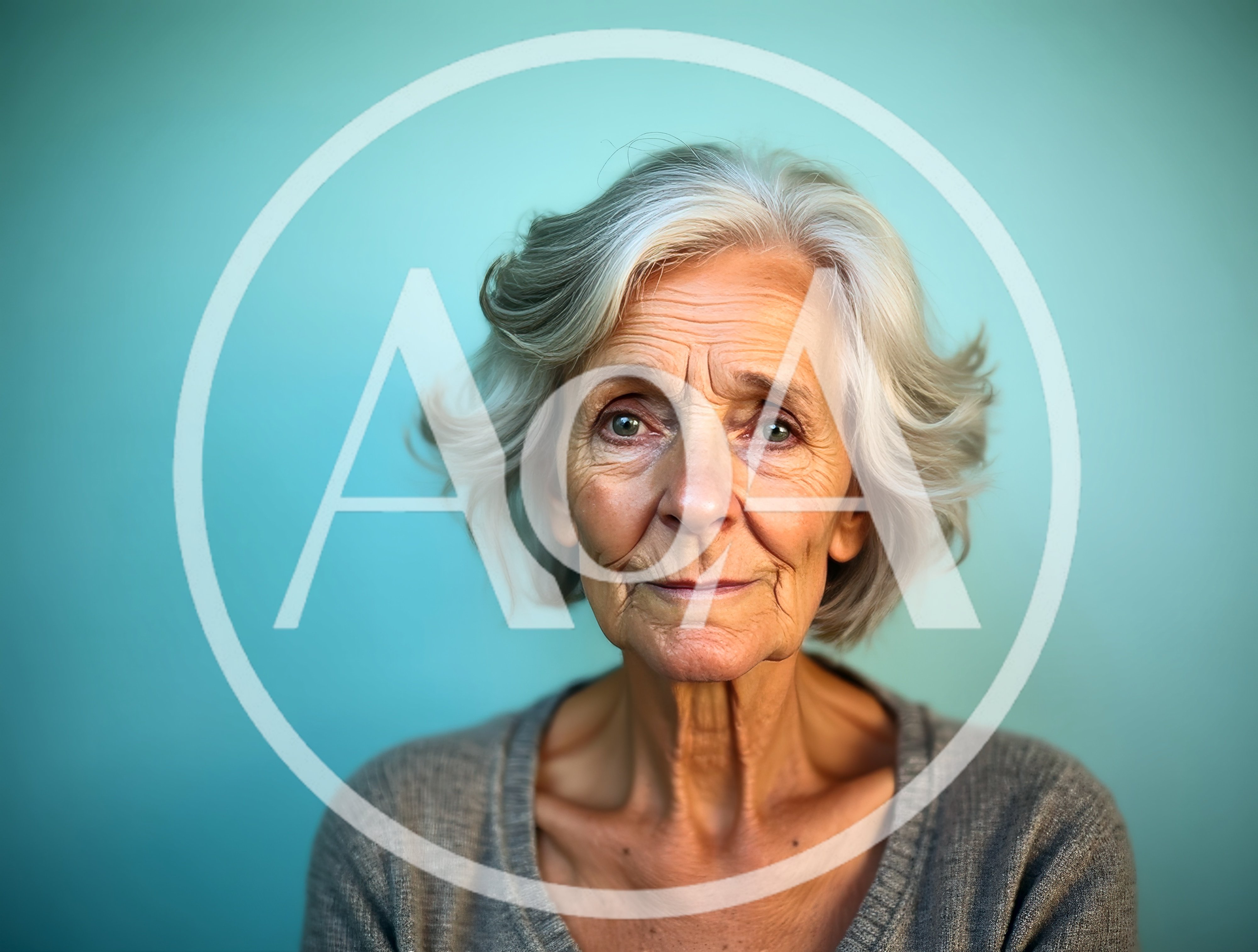 Portrait Of An Elderly Woman With Gray Hair