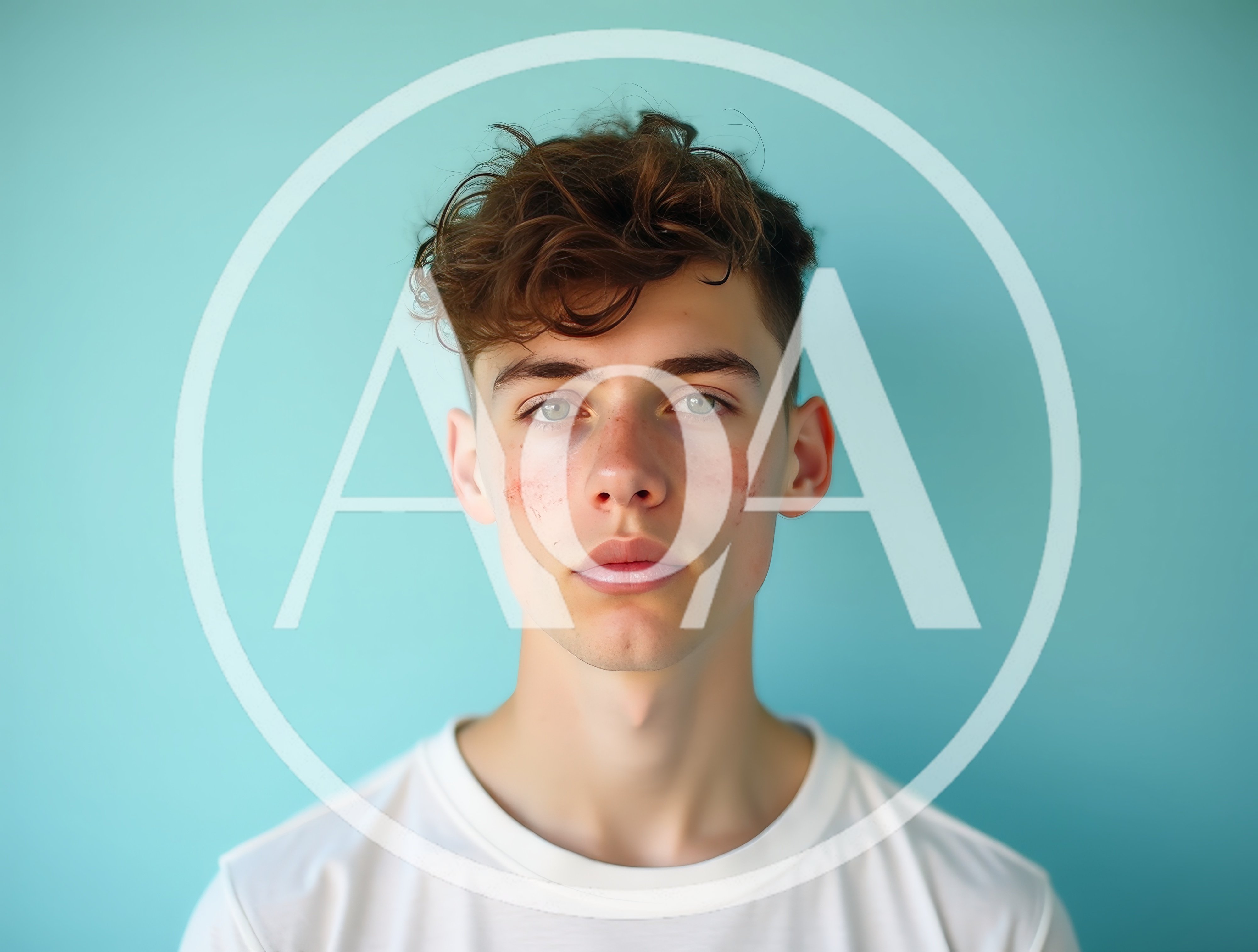 Portrait Of A Young Man With Skin Redness