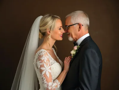 Bride And Groom In Intimate Wedding Portrait