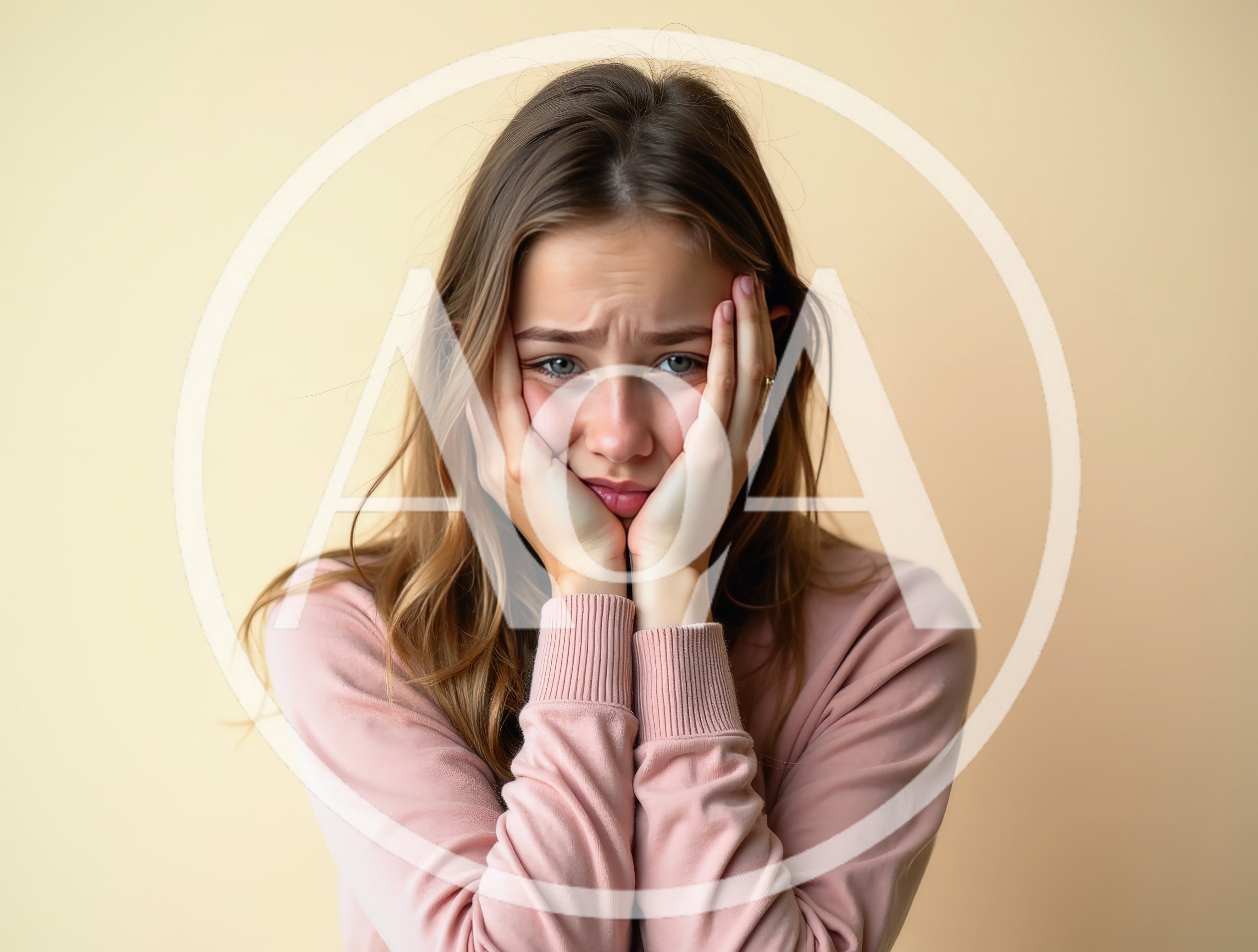Young Woman Expressing Sadness And Distress