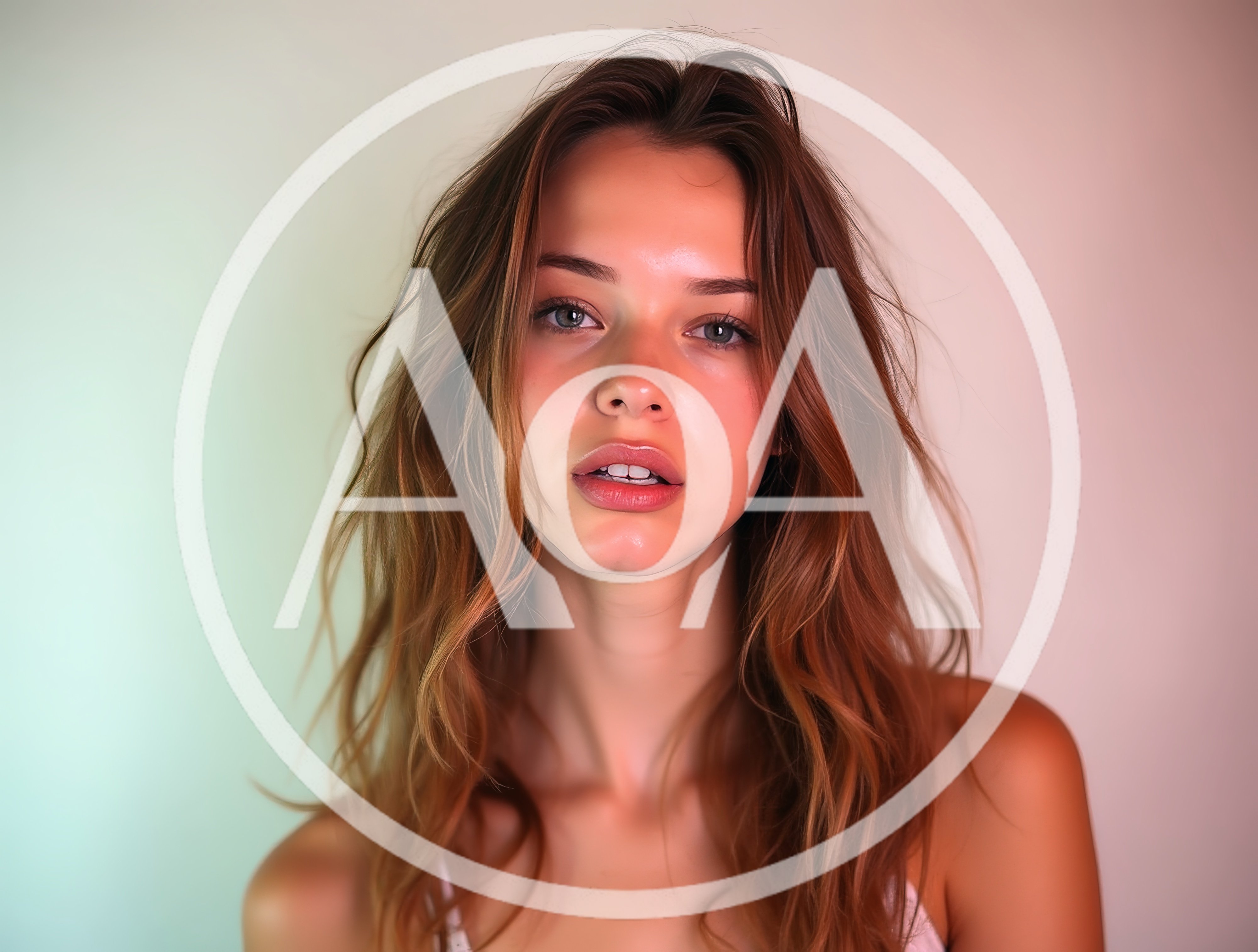 Portrait Of A Young Woman With Messy Hair
