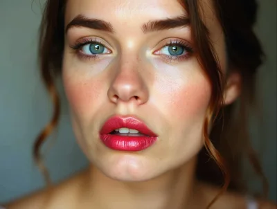 Close Up Portrait Of A Young Woman