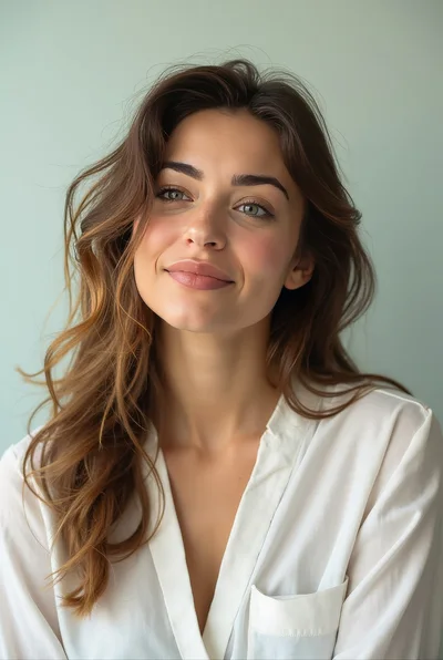 Portrait Of A Beautiful Young Woman Smiling