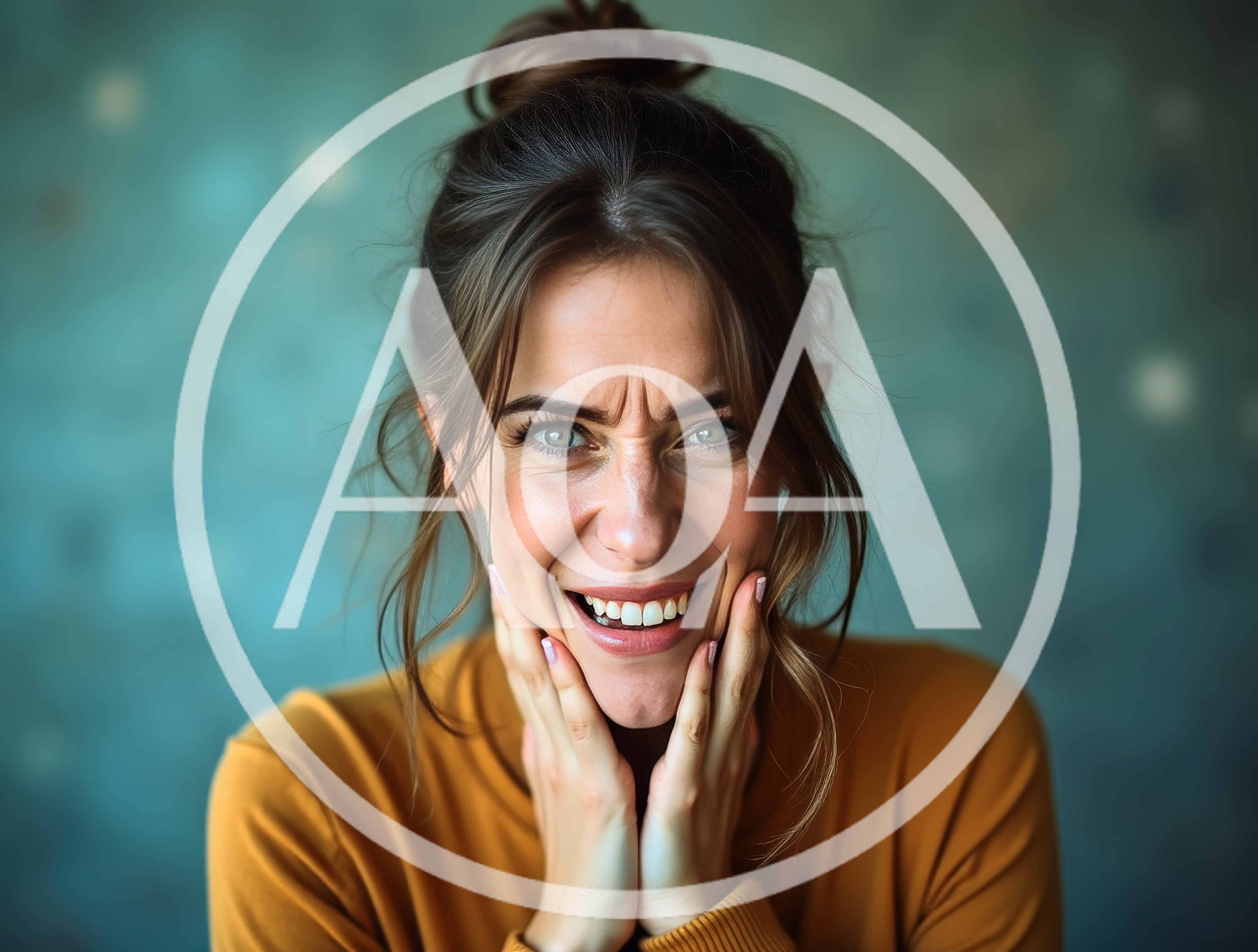 Young Woman Expressing Intense Surprise And Excitement