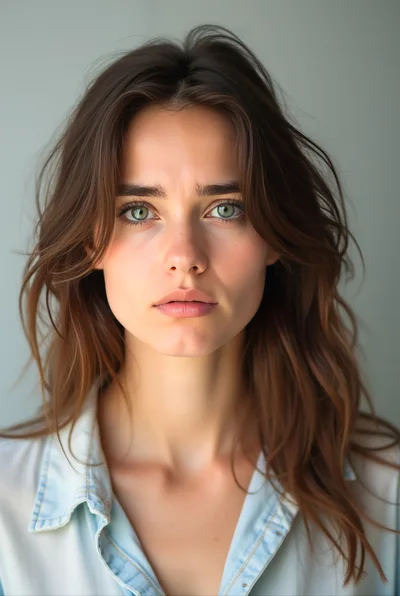 Portrait Of A Young Woman With Green Eyes