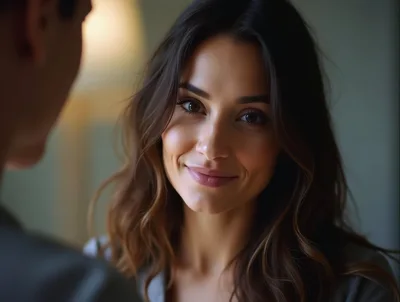 Close Up Portrait Of A Smiling Woman