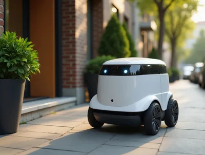 Autonomous Delivery Robot Navigating A City Sidewalk