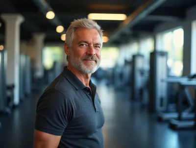 Portrait Of A Mature Man In A Gym