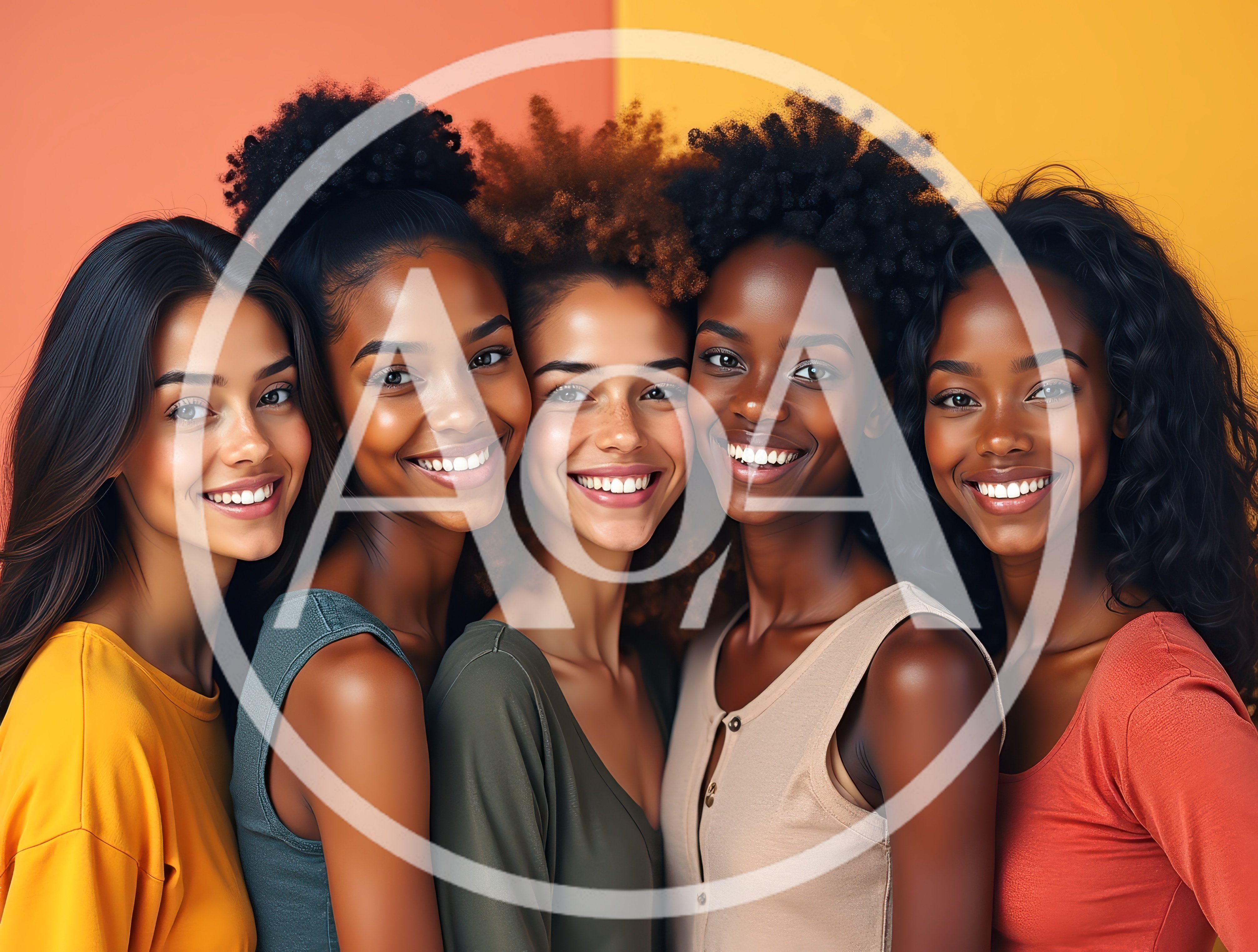 Diverse Group Of Smiling Young Women