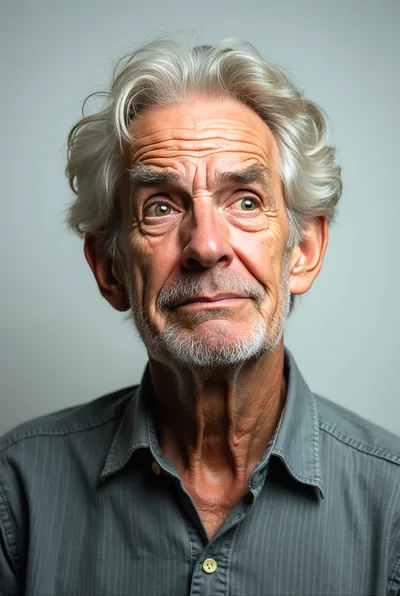 Portrait Of An Elderly Man With Thoughtful Expression