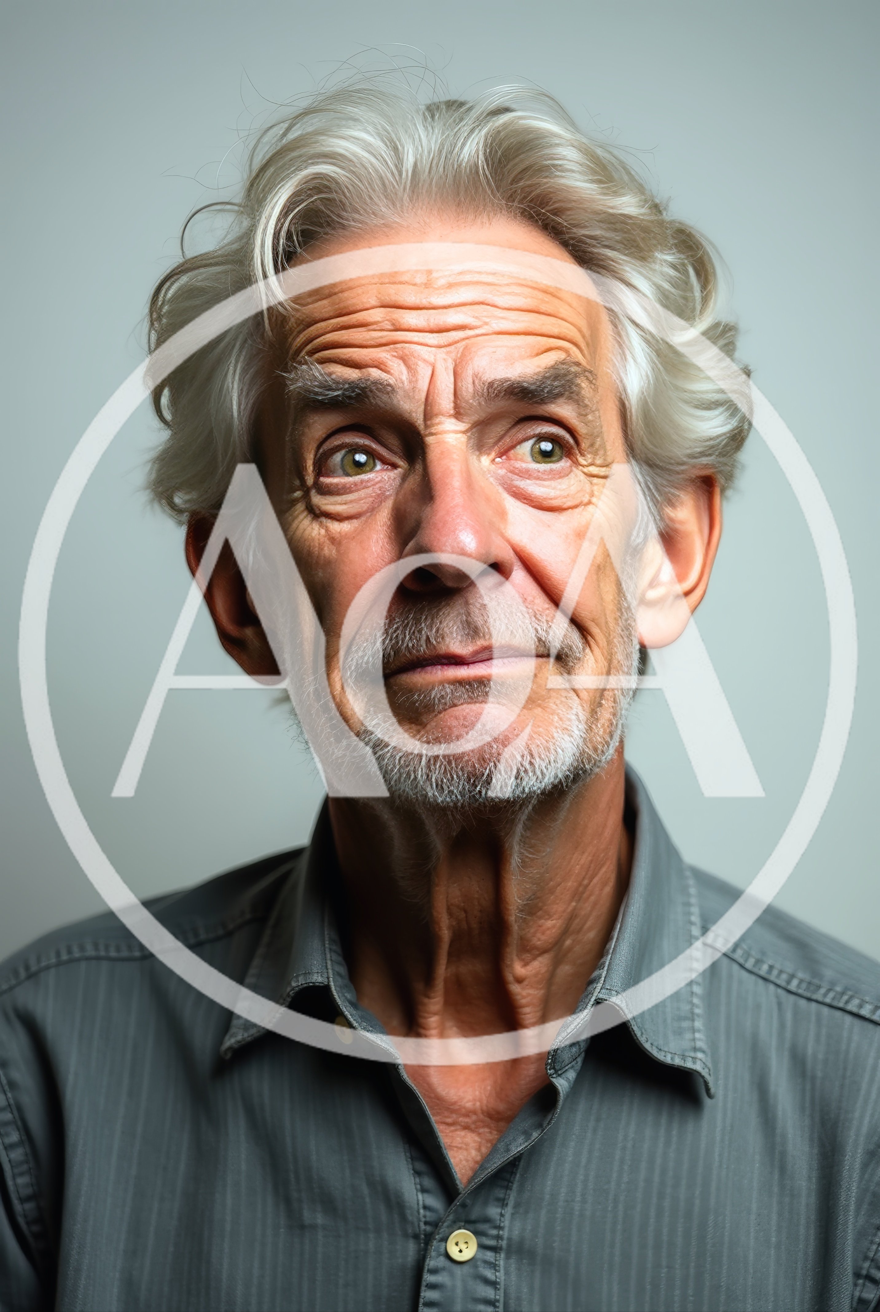 Portrait Of An Elderly Man With Thoughtful Expression