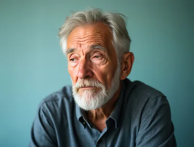 Portrait Of A Thoughtful Senior Man