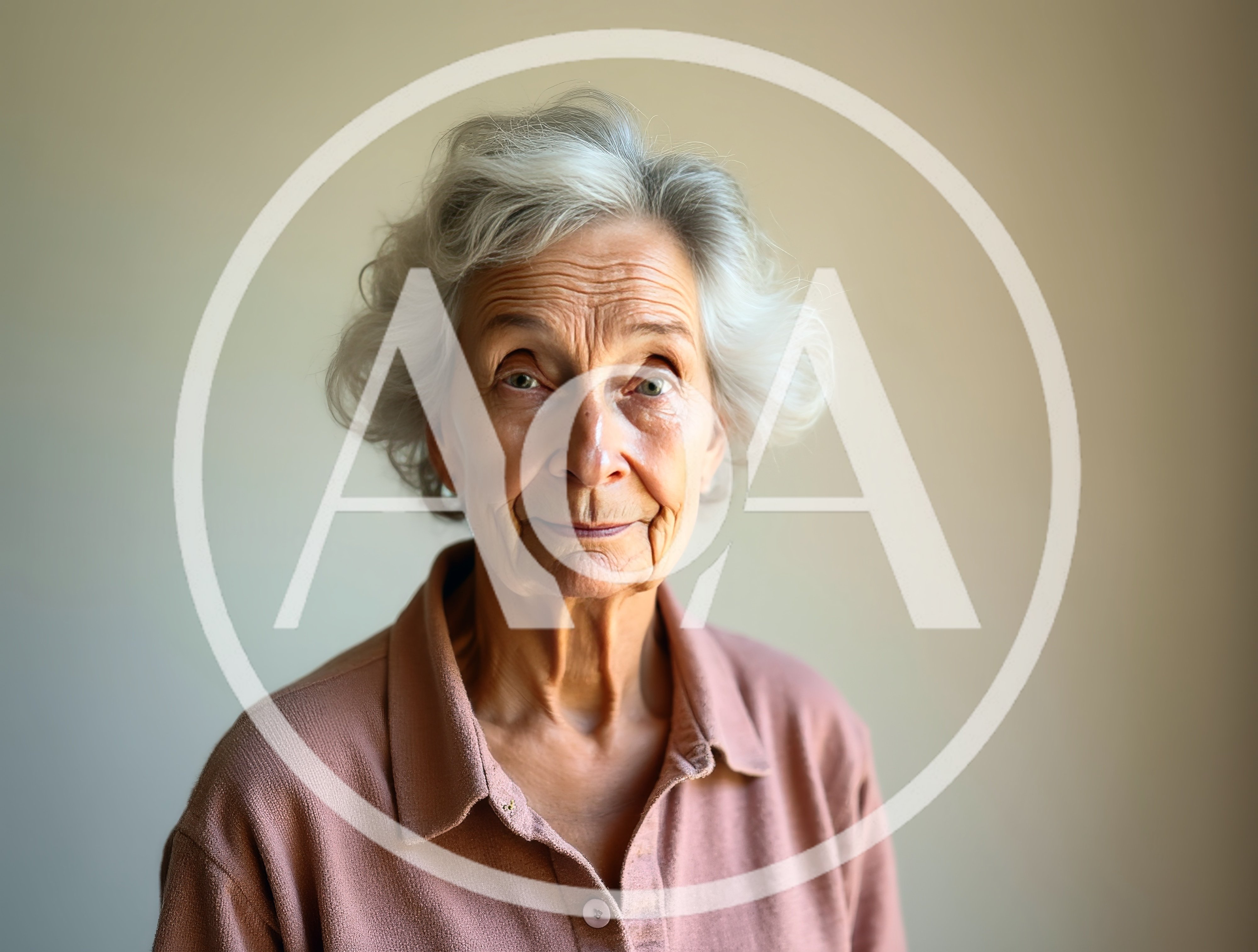 Portrait Of An Elderly Woman With Gray Hair